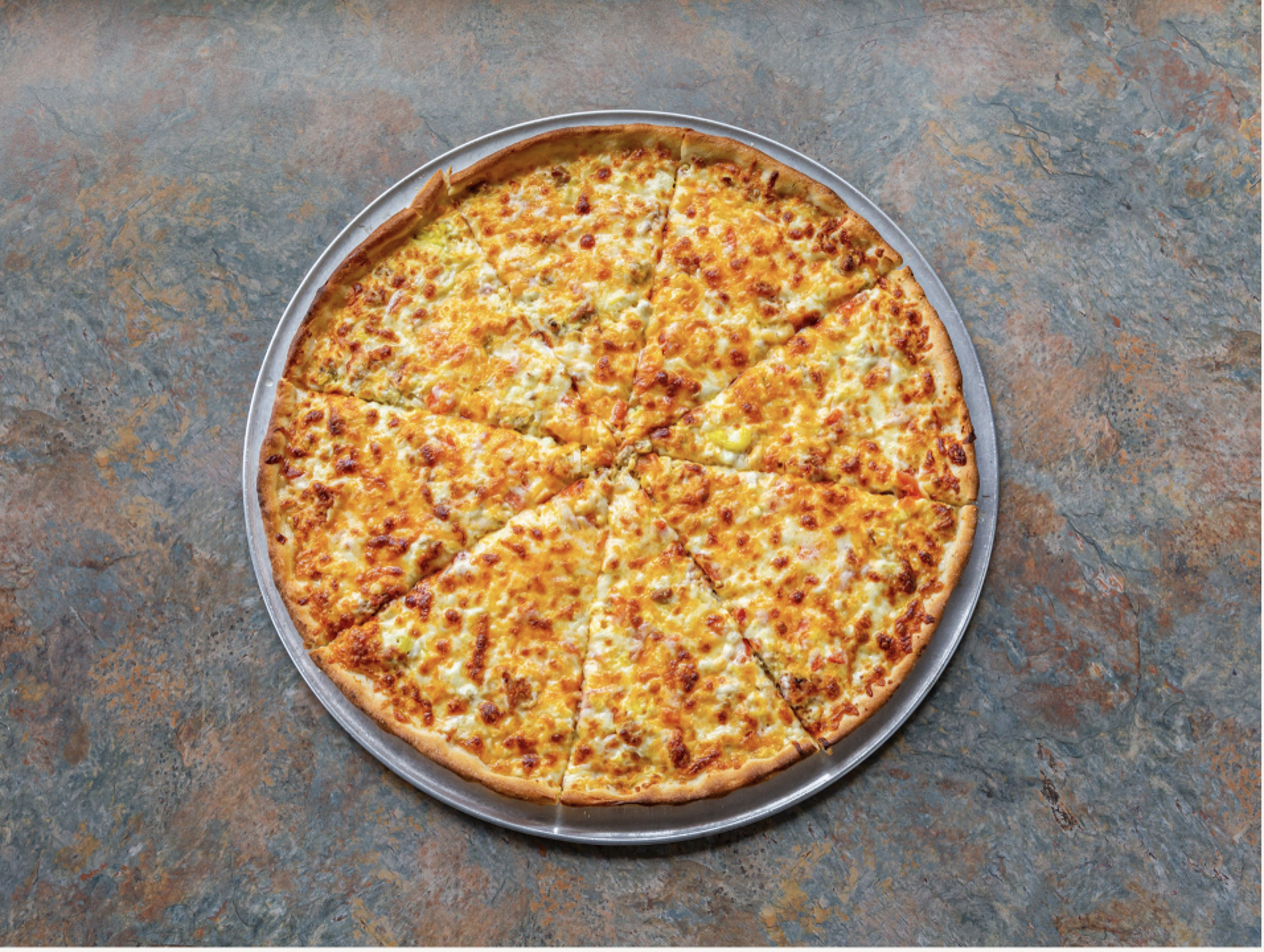 Deluxe Breakfast Pizza.