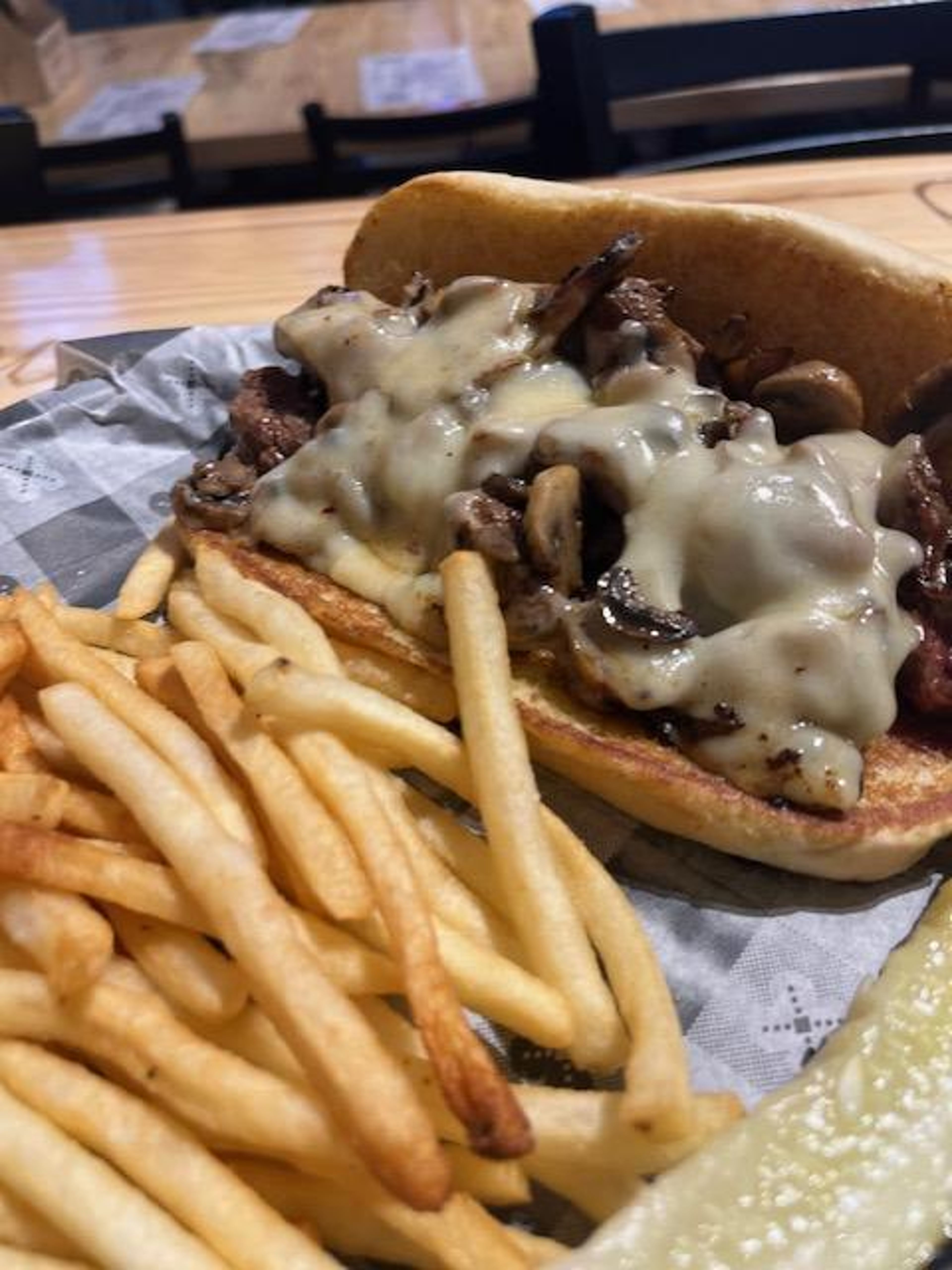 Mushroom Steak Sandwich.