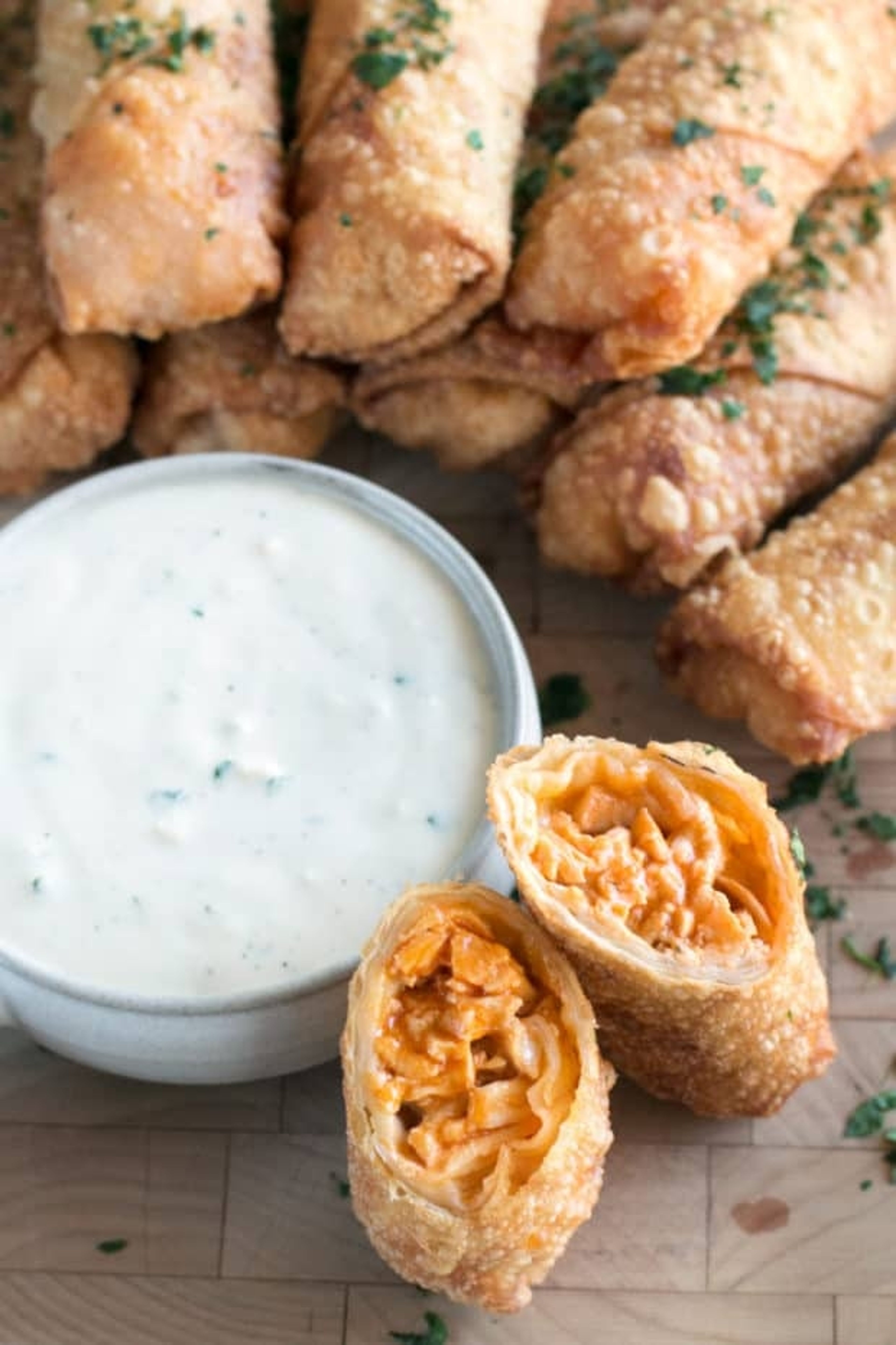 Buffalo chicken dip eggroll.