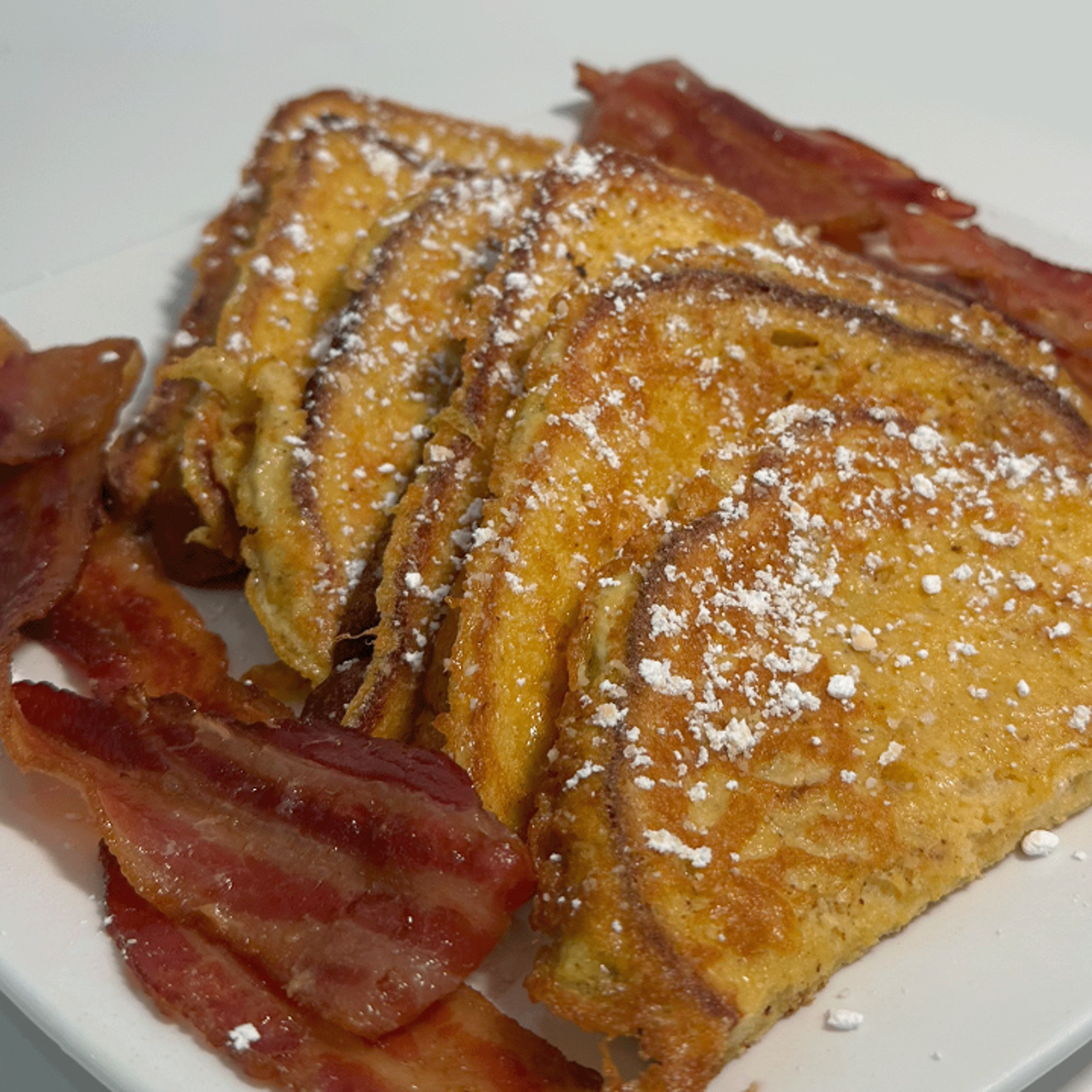 * FRENCH TOAST PLUS MEAT.