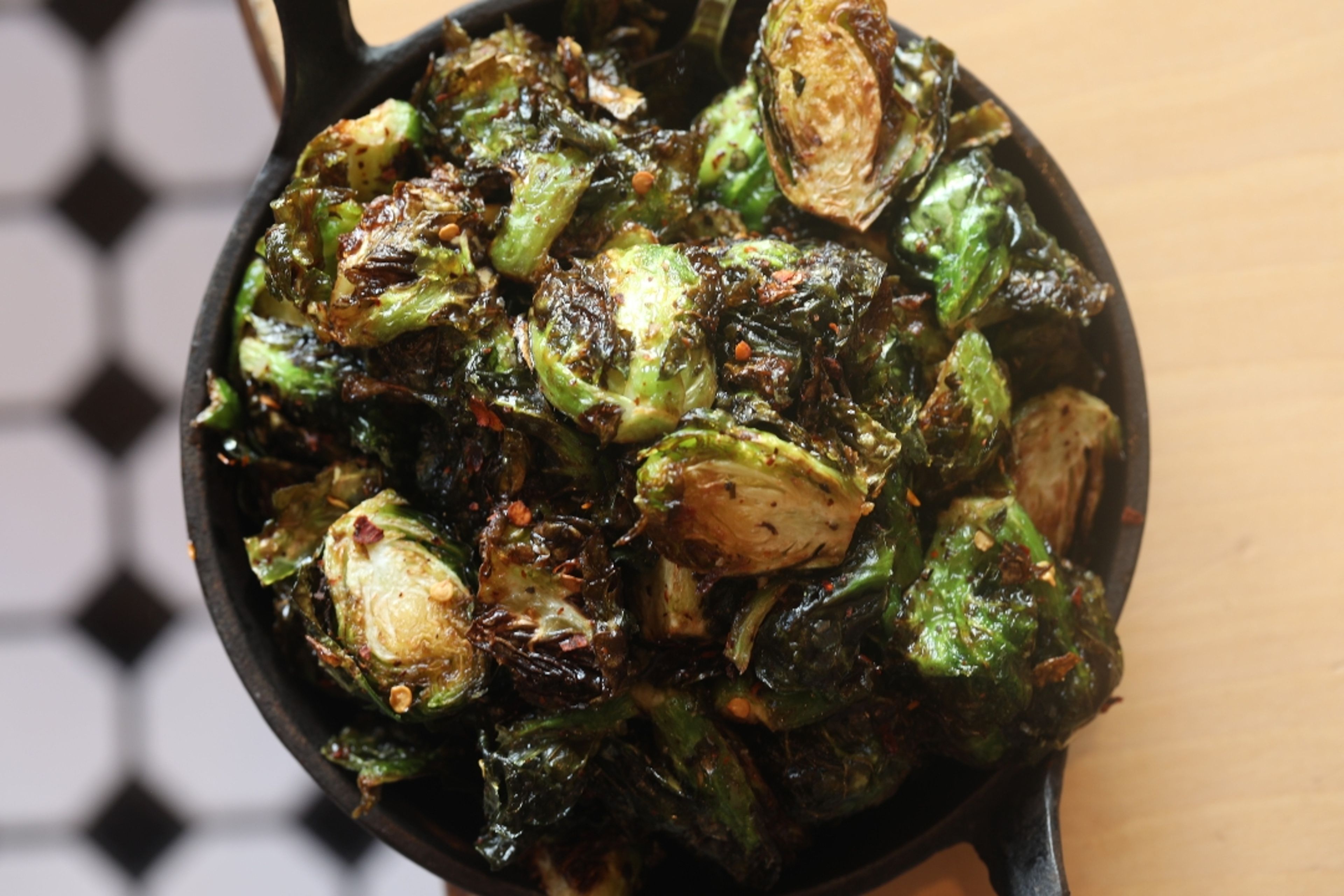 Spicy Brussel Sprouts.