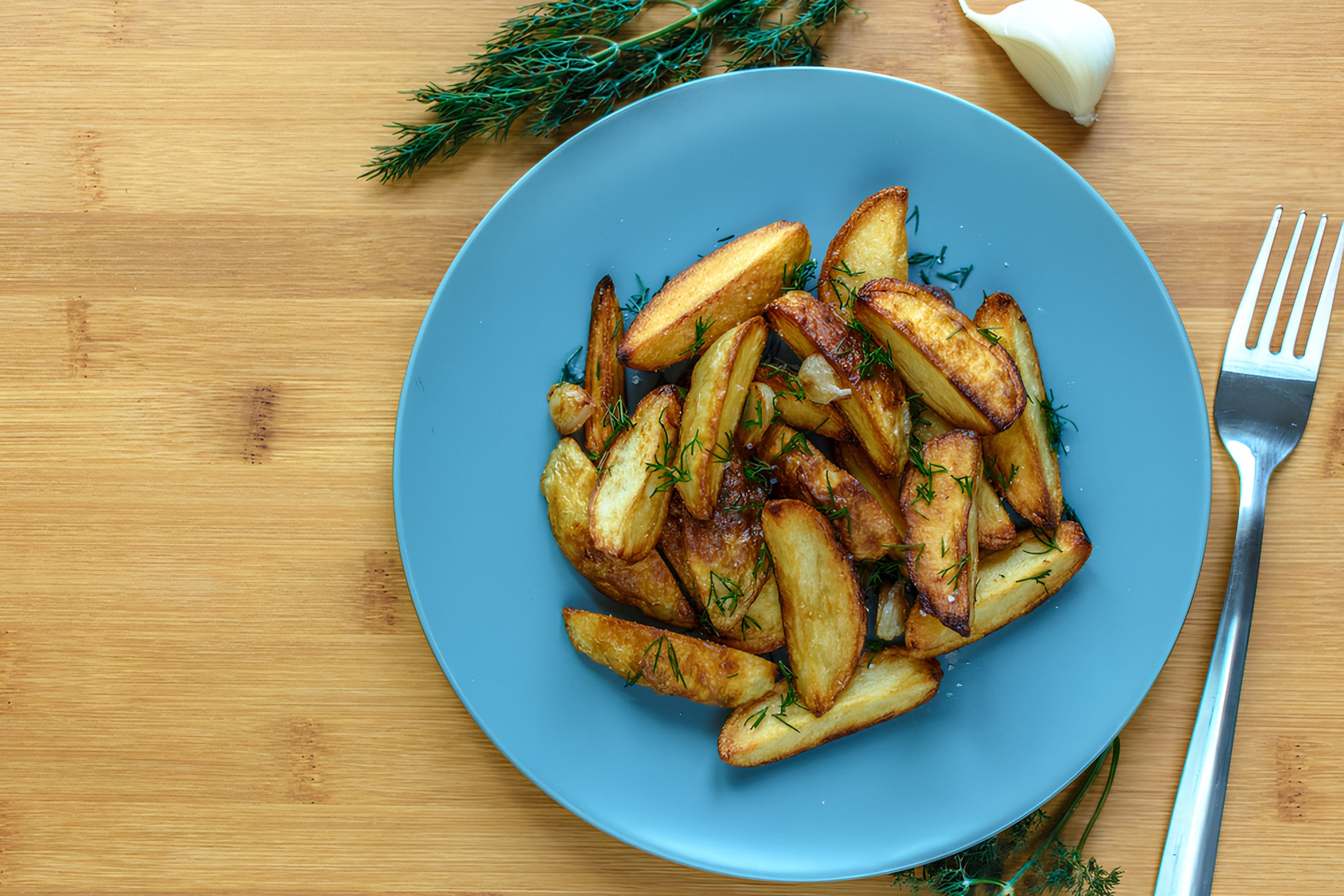 OVEN ROASTED LEMON POTATOES.
