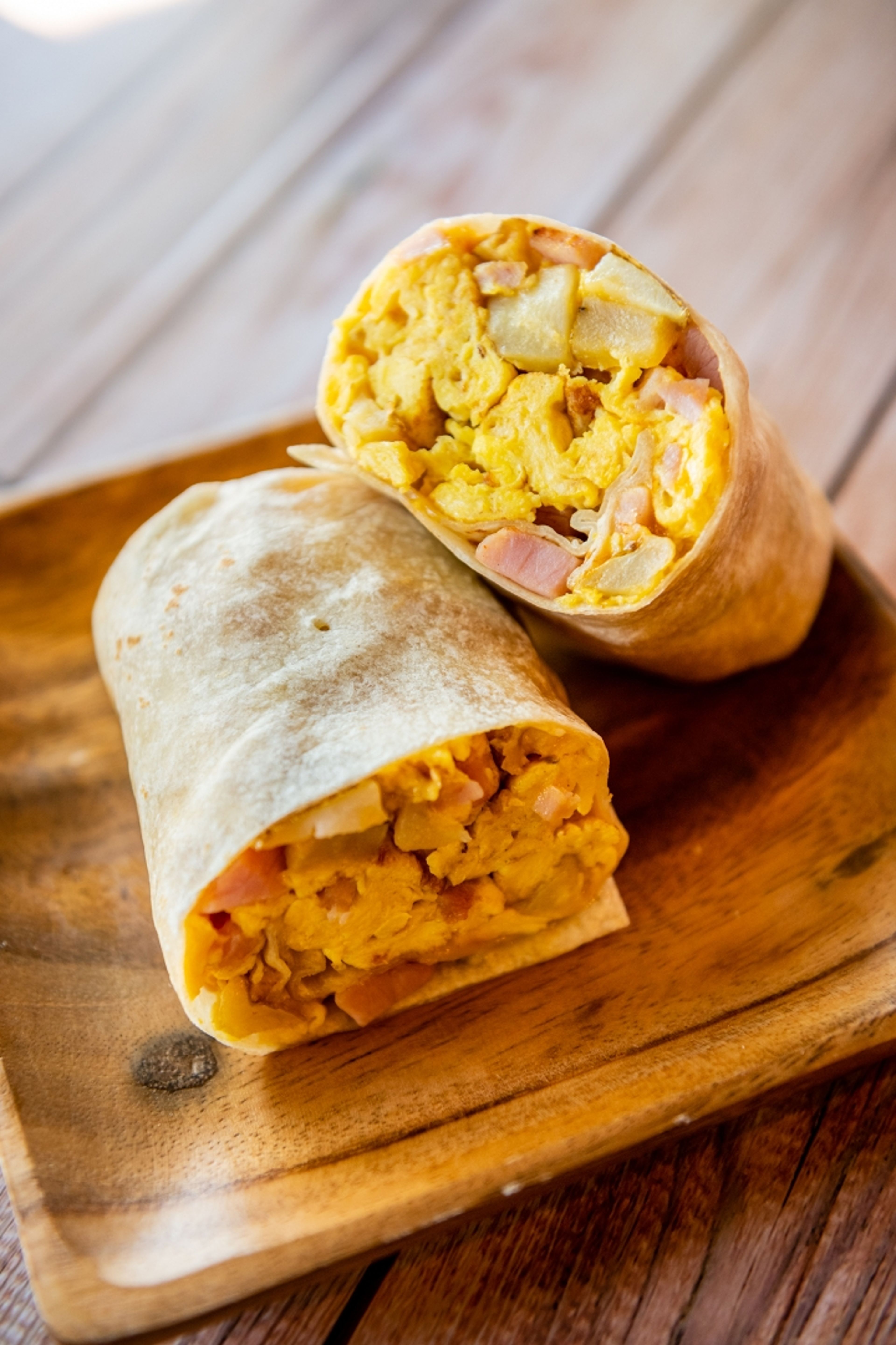 Ham Breakfast Burrito.