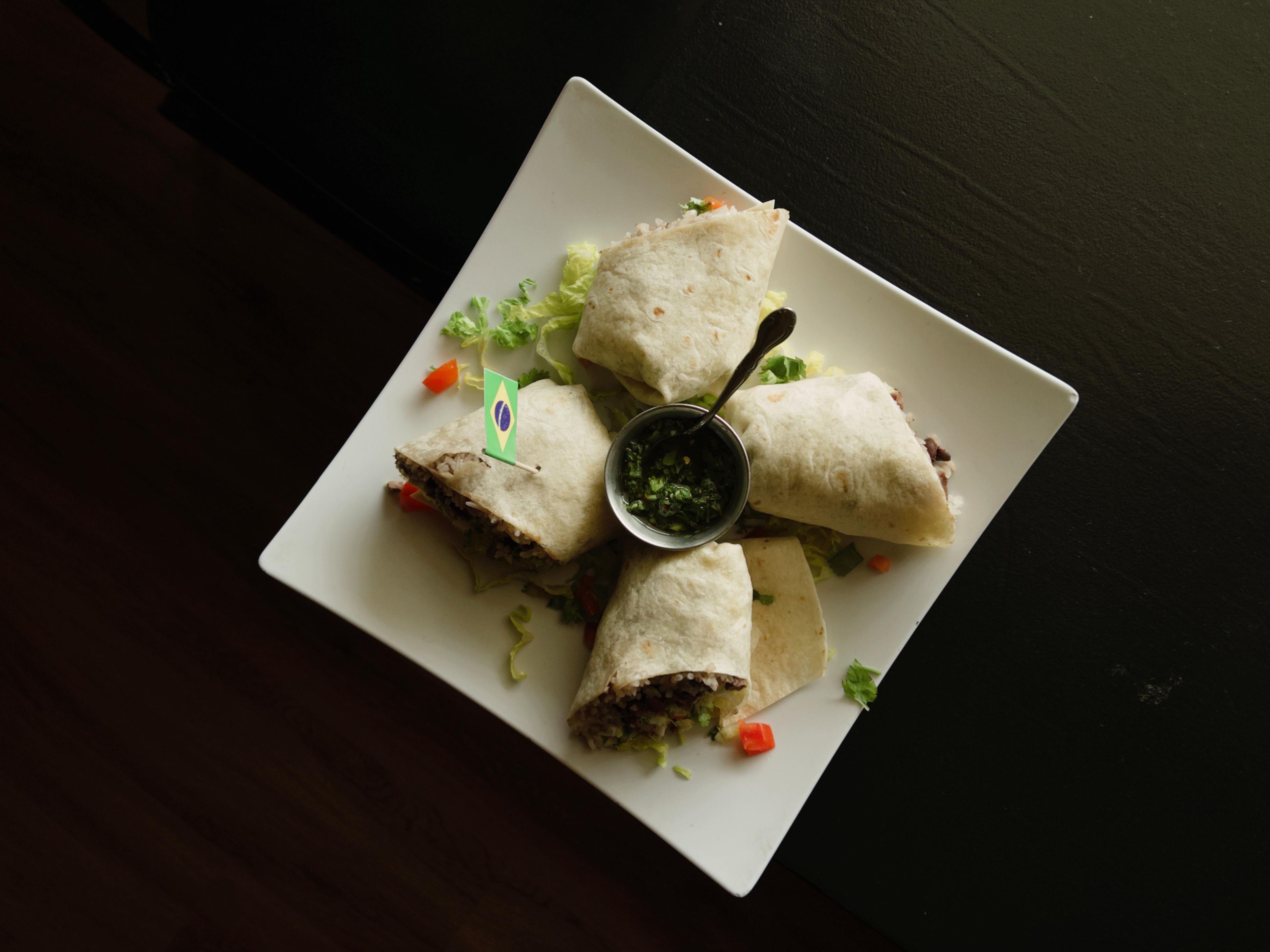 Two Seasoned Brazilian Wraps.