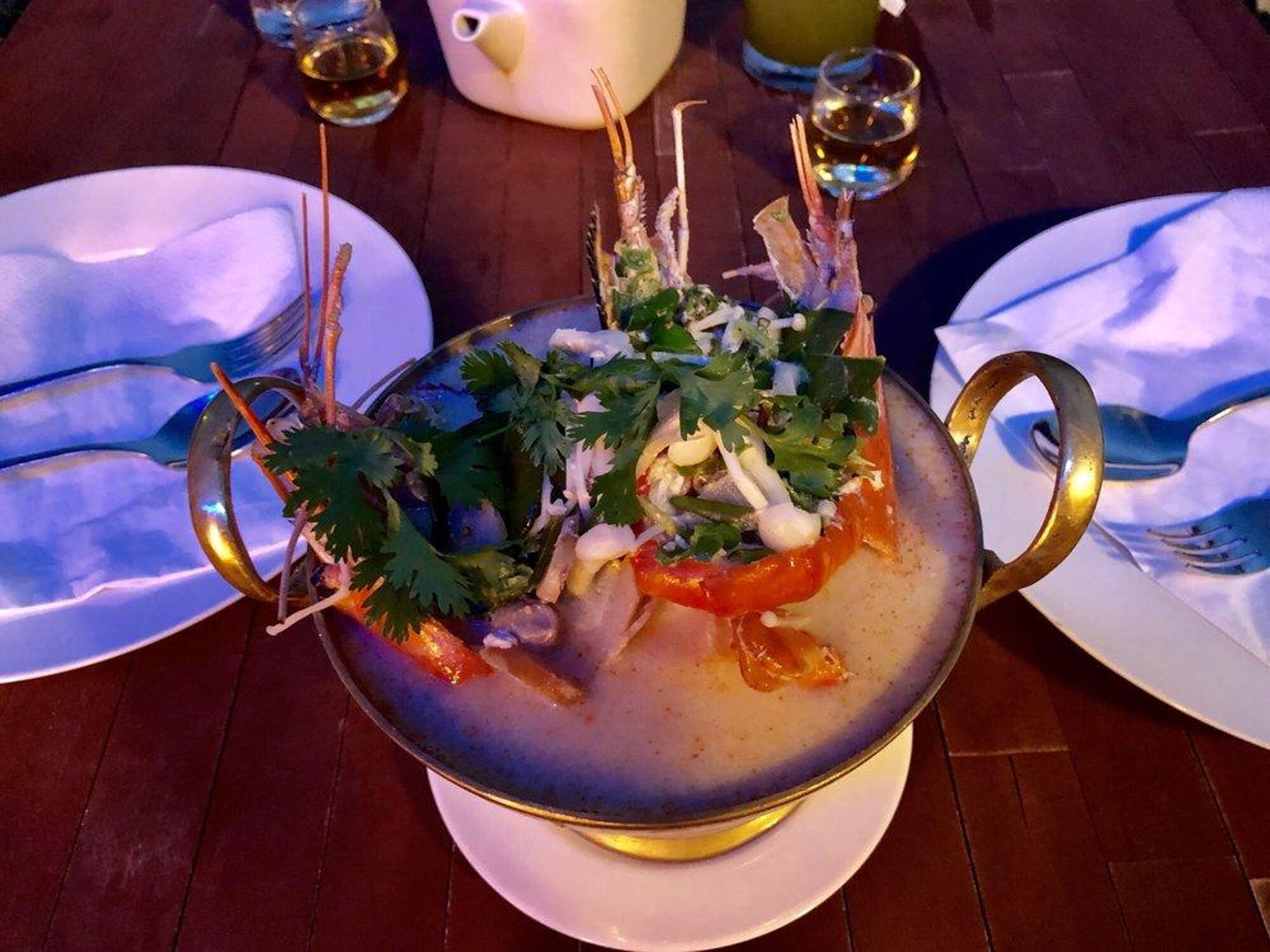 Coconut Milk Soup with Giant Prawn.