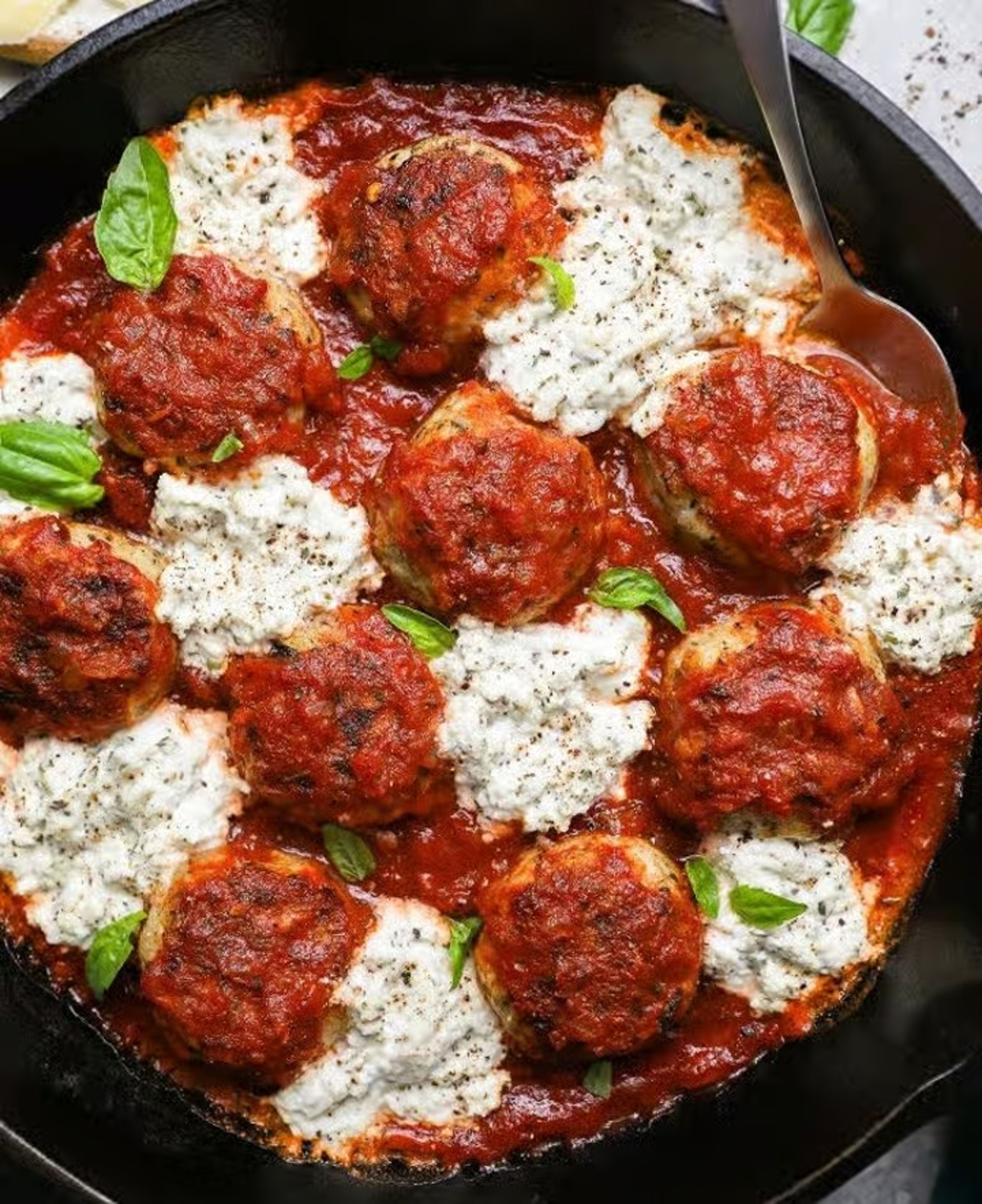 Meatballs and Ricotta.