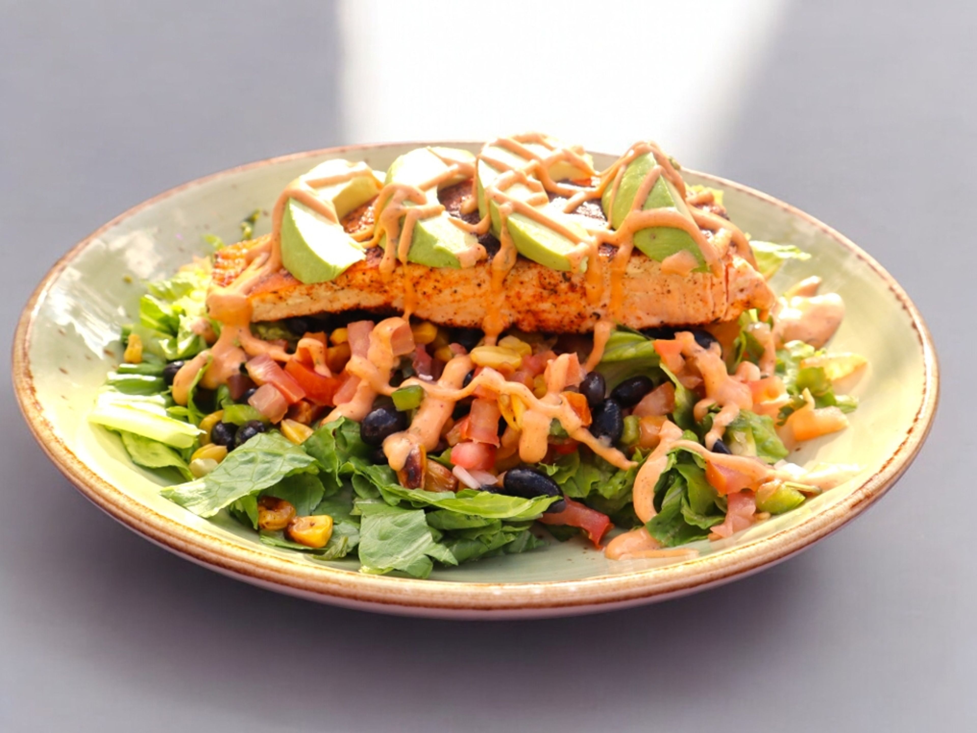 Salmon Southwest Salad.