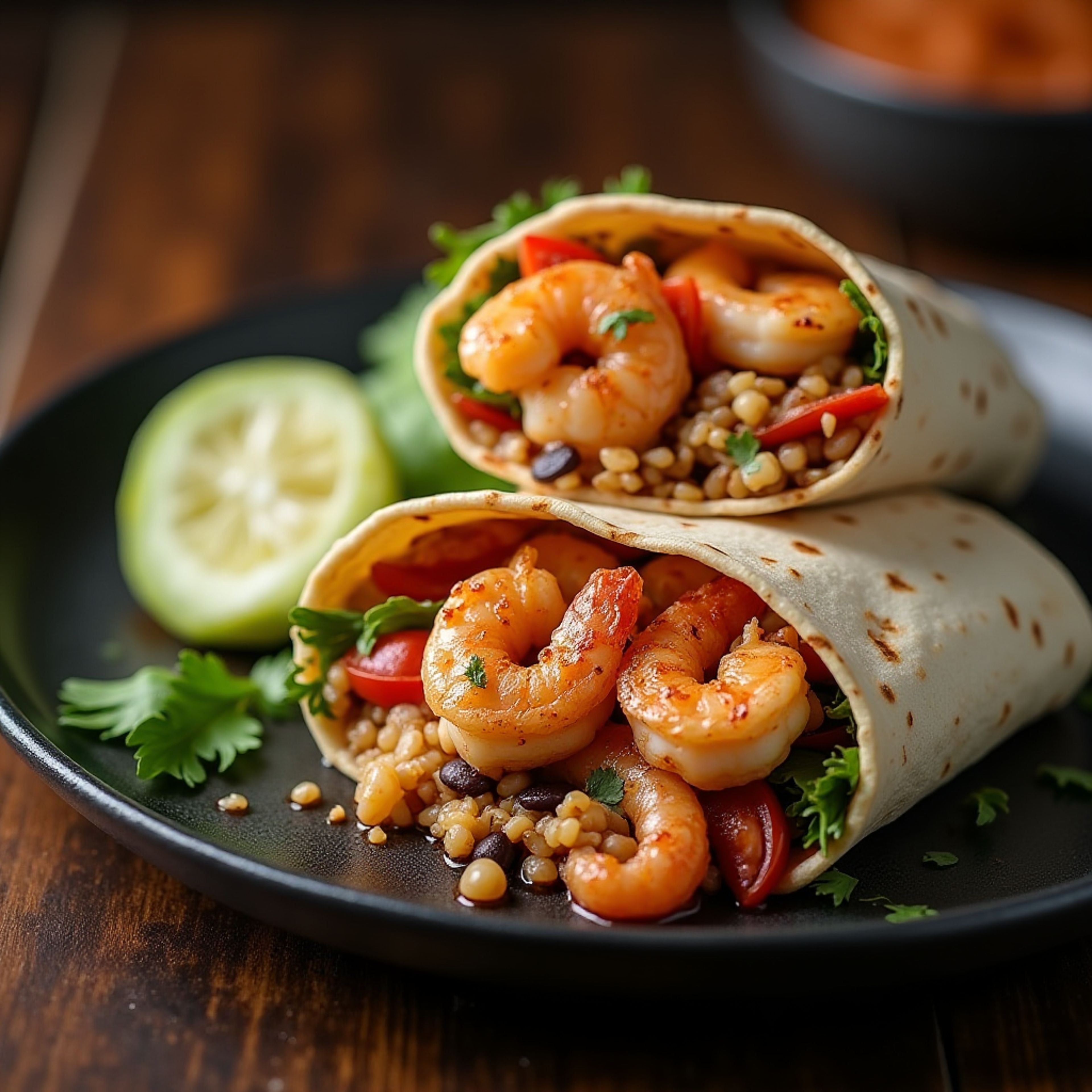 Grilled Shrimp Burrito.