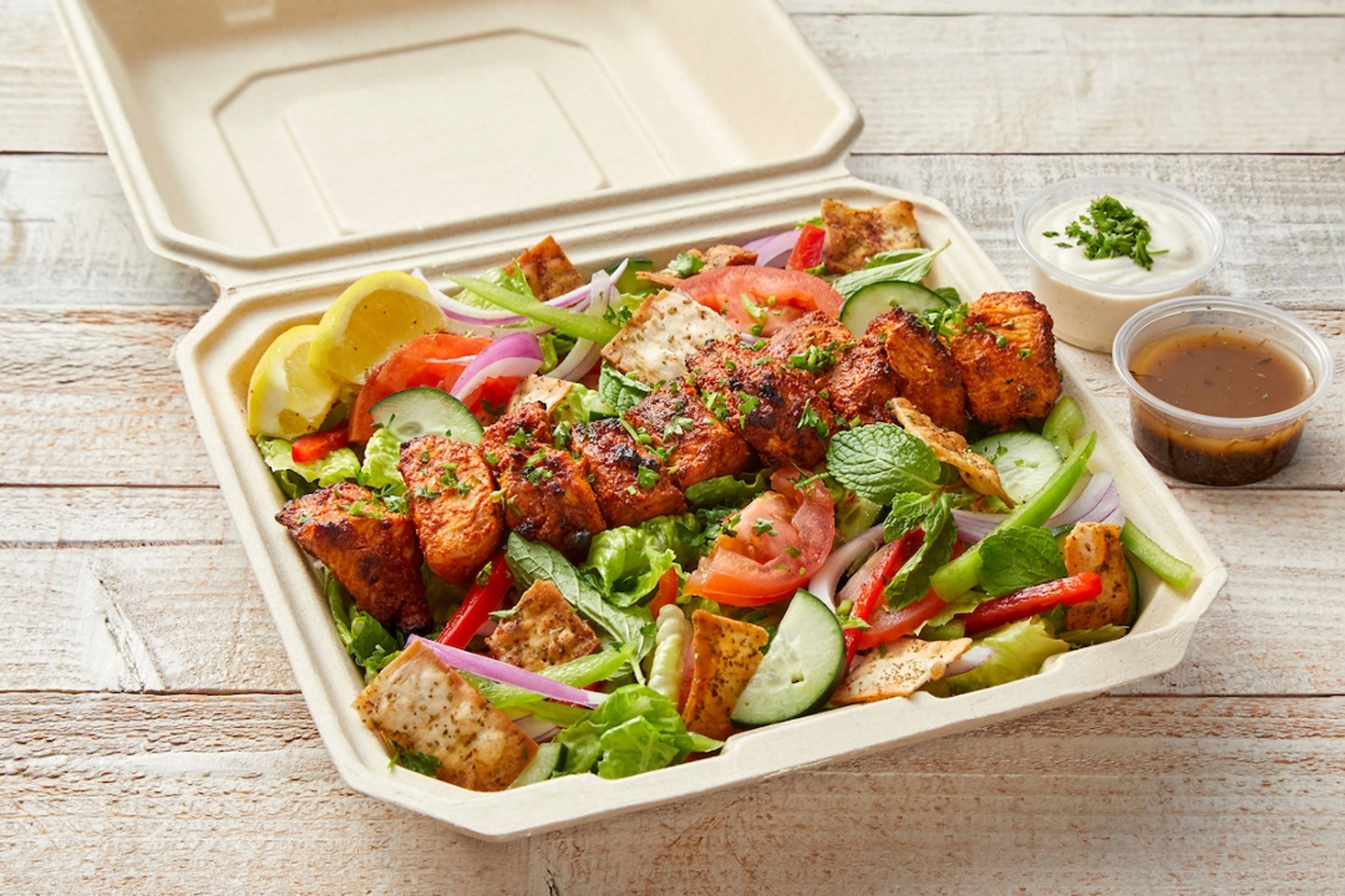 Chicken Kebab Salad.