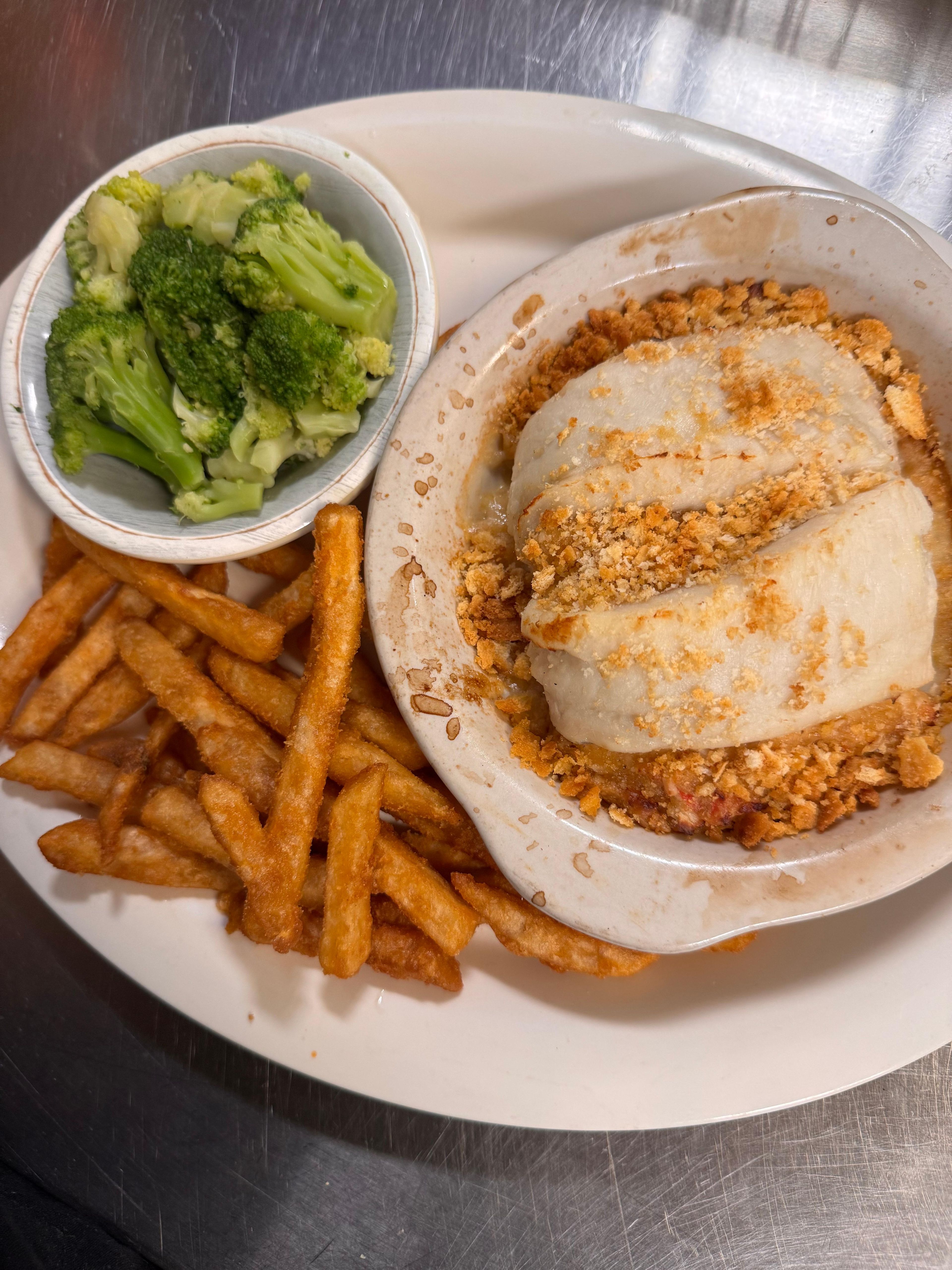 Baked Stuffed Haddock.