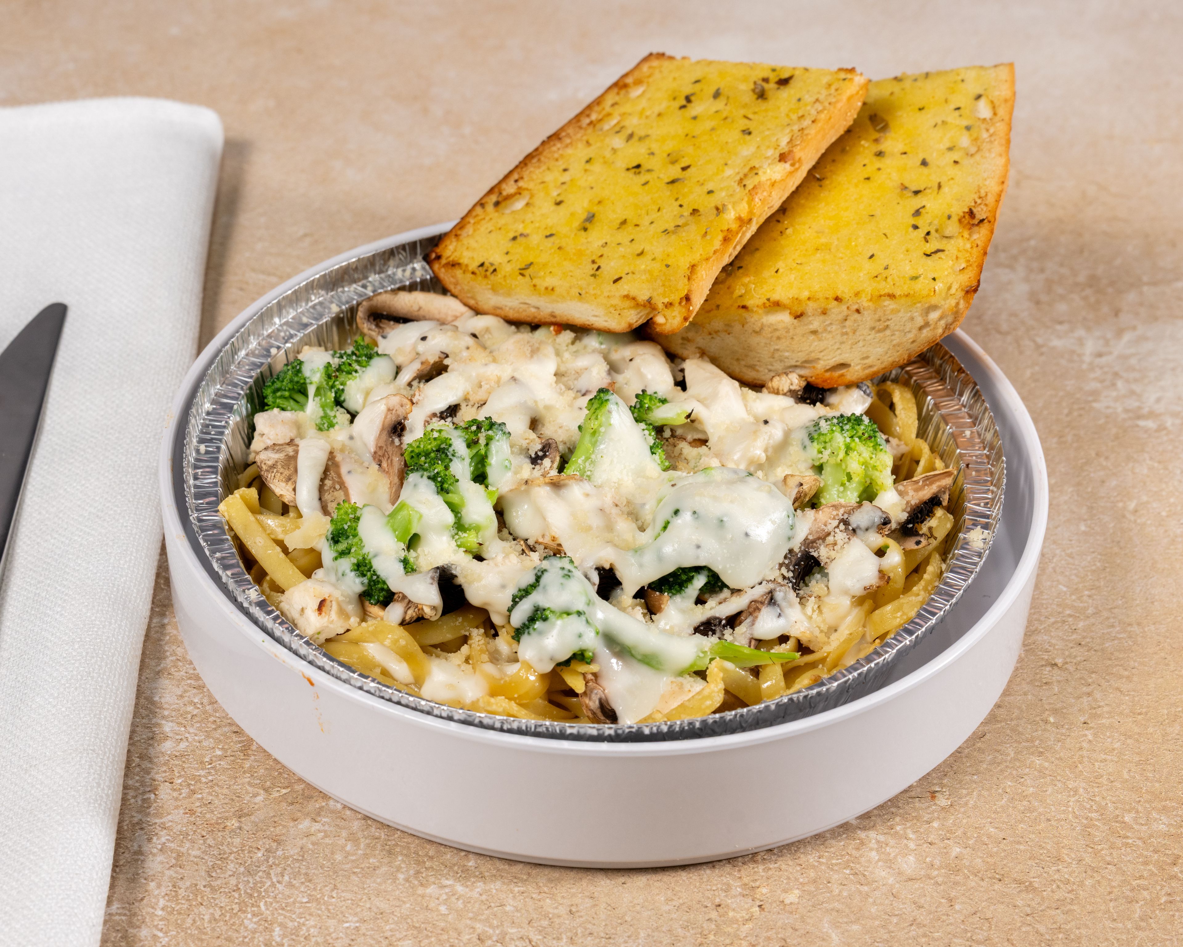 Chicken Fettuccine Alfredo.