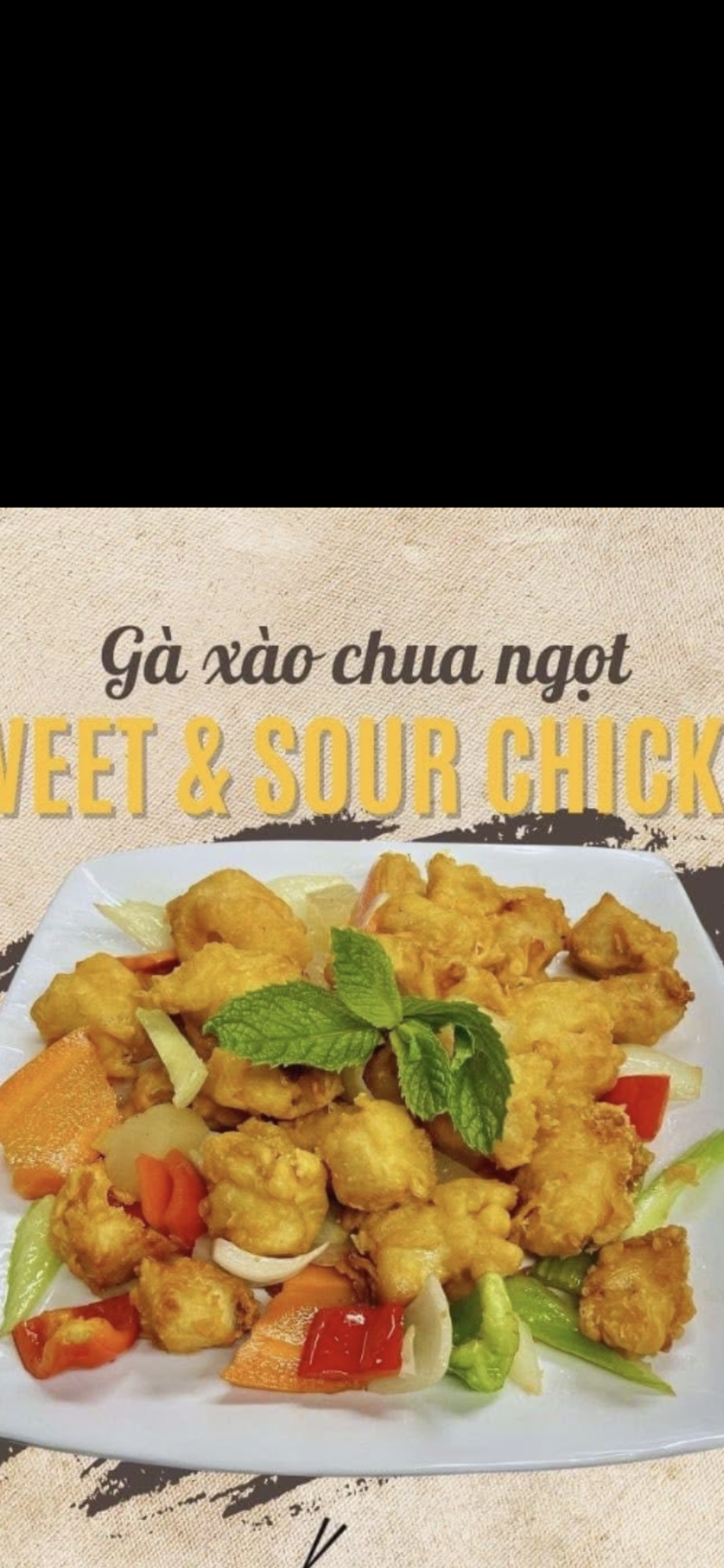 S7 - sweet and sour chicken- ga xao chua ngot.