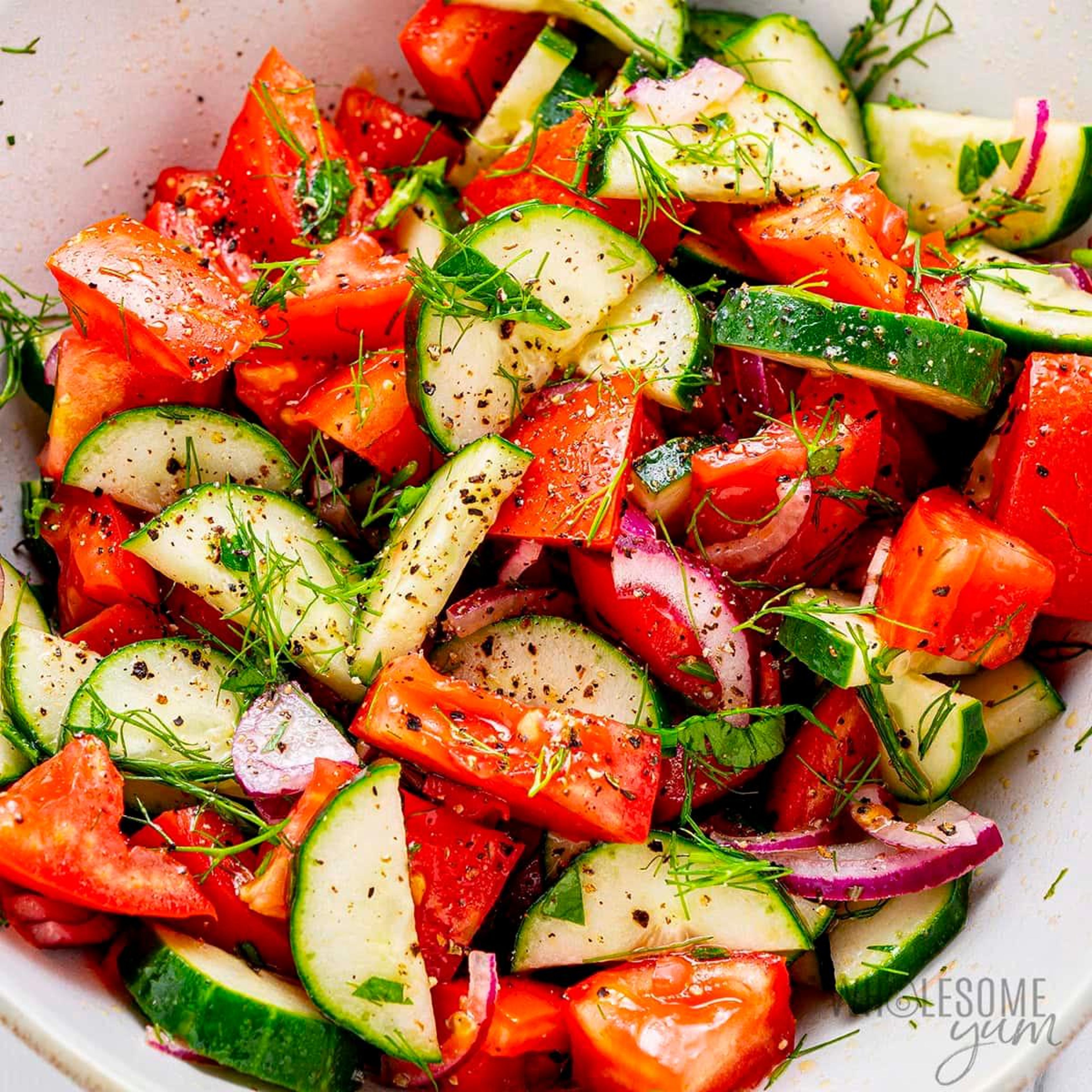 Tomato & Cucumber Salad.