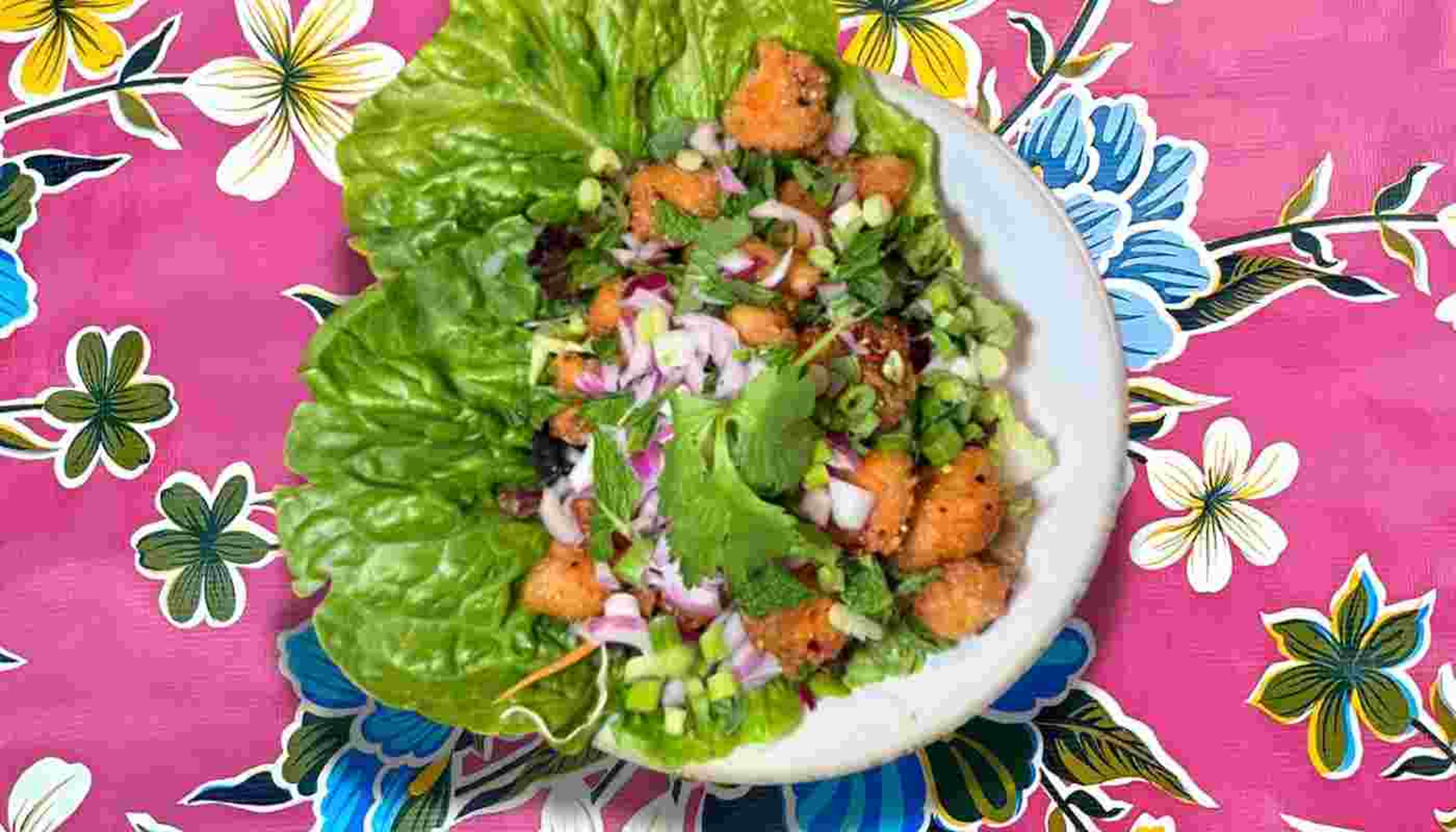 Yum Salmon(Spicy Crispy salmon Salad).