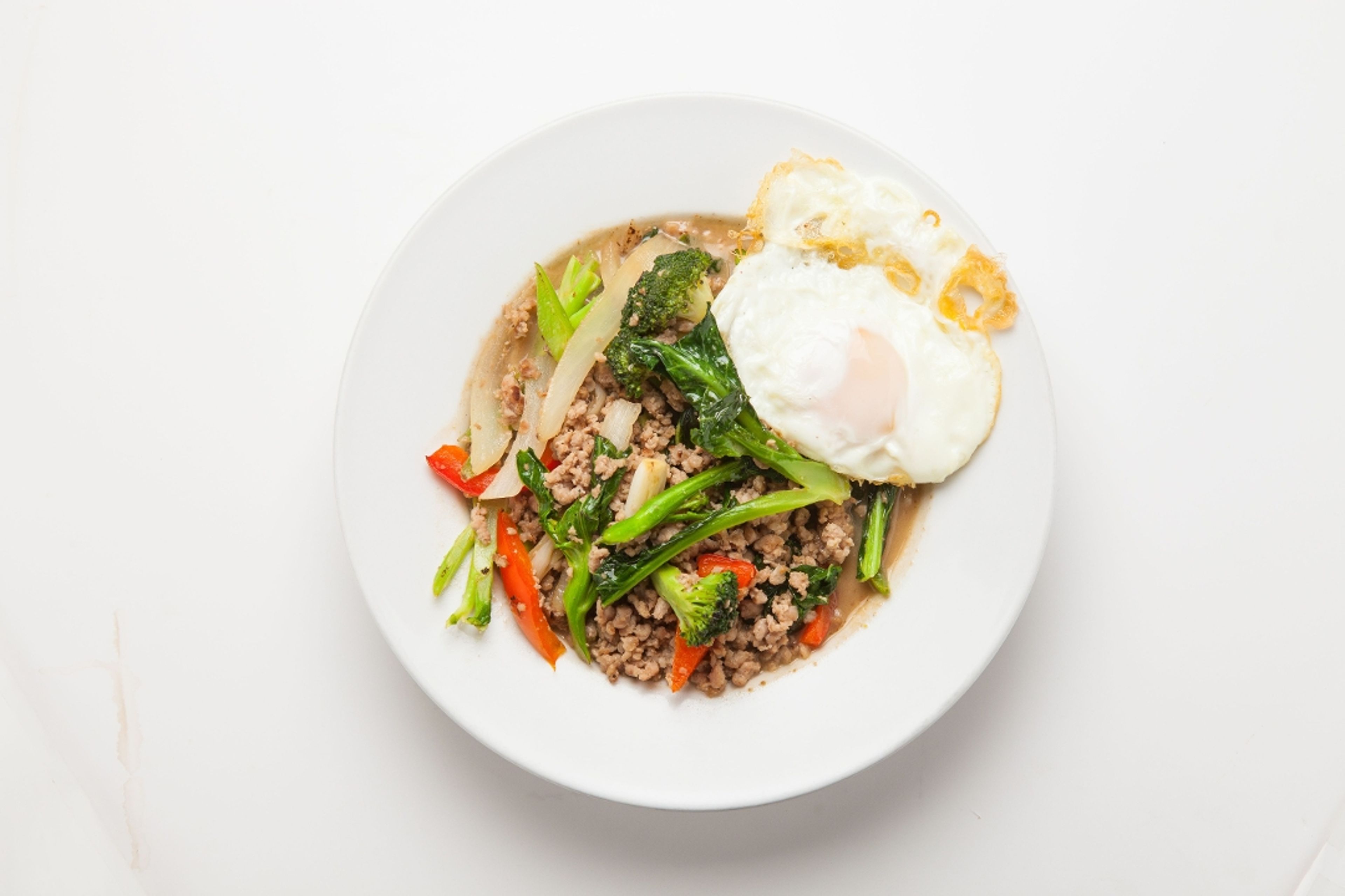 Pad Kra Pao with Rice.