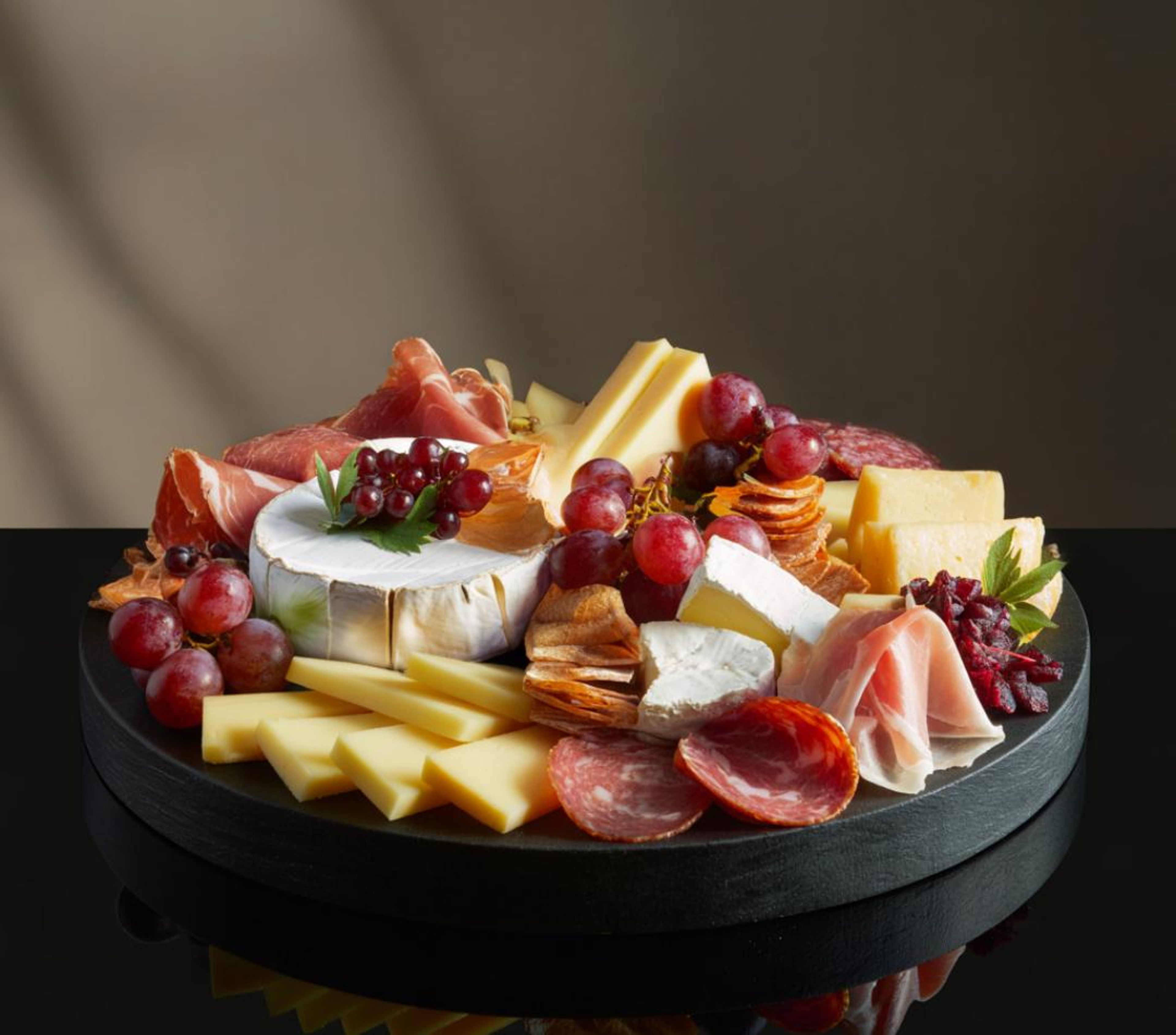 Classic Cheese, Meat & Fruit Tray.