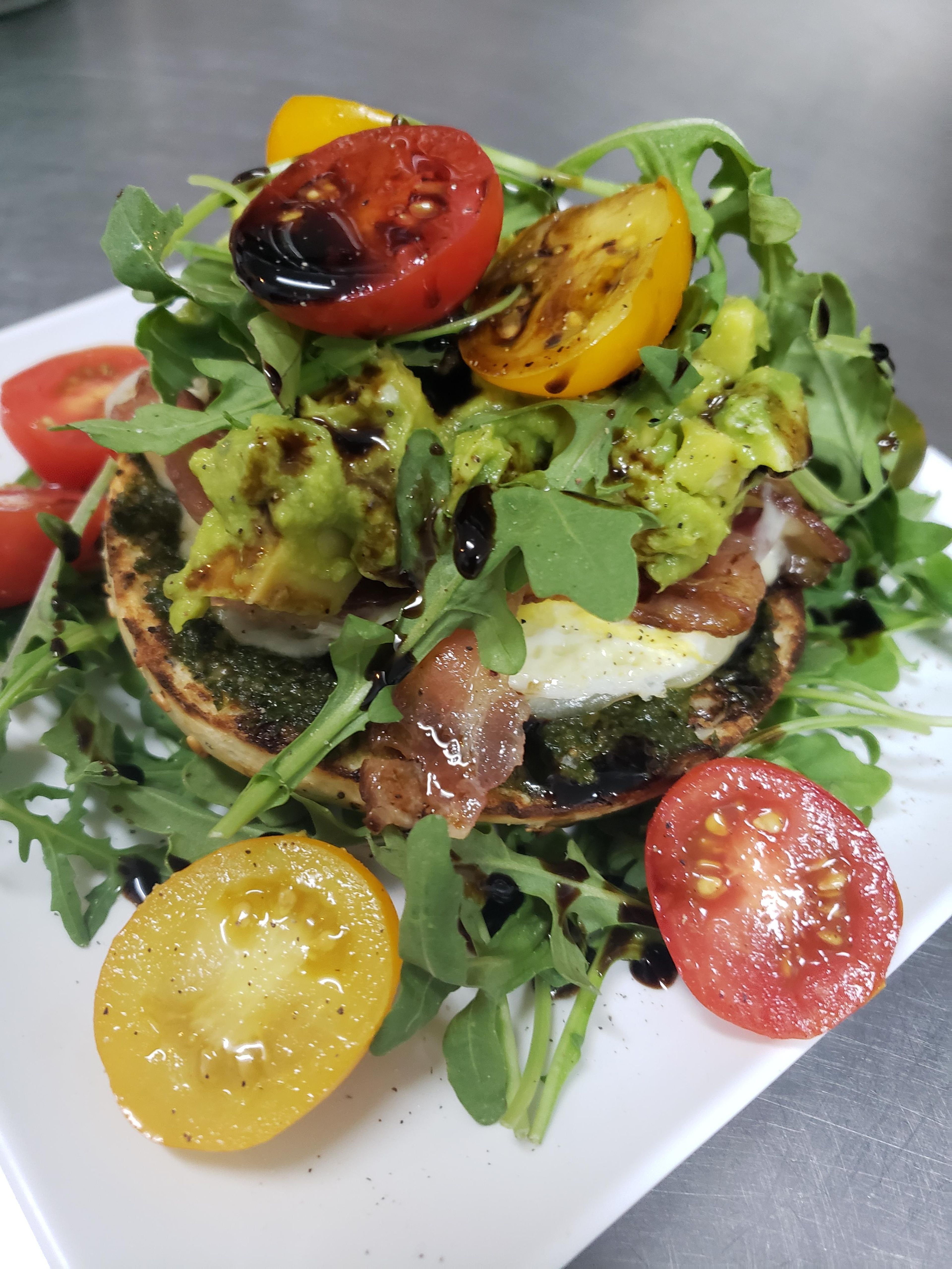 Bacon Bagel Avo Toast.