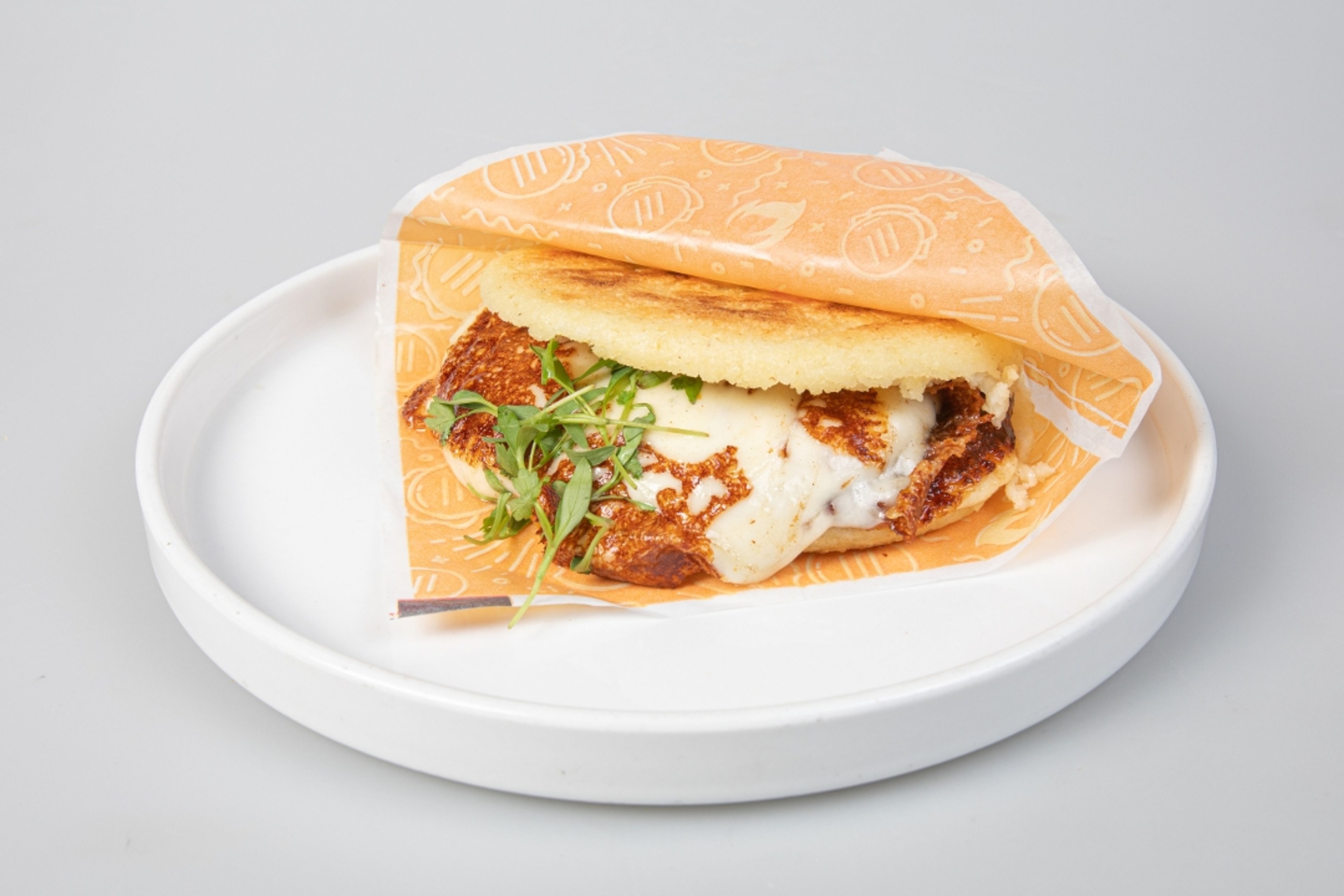 Grilled White Cheese Arepa.