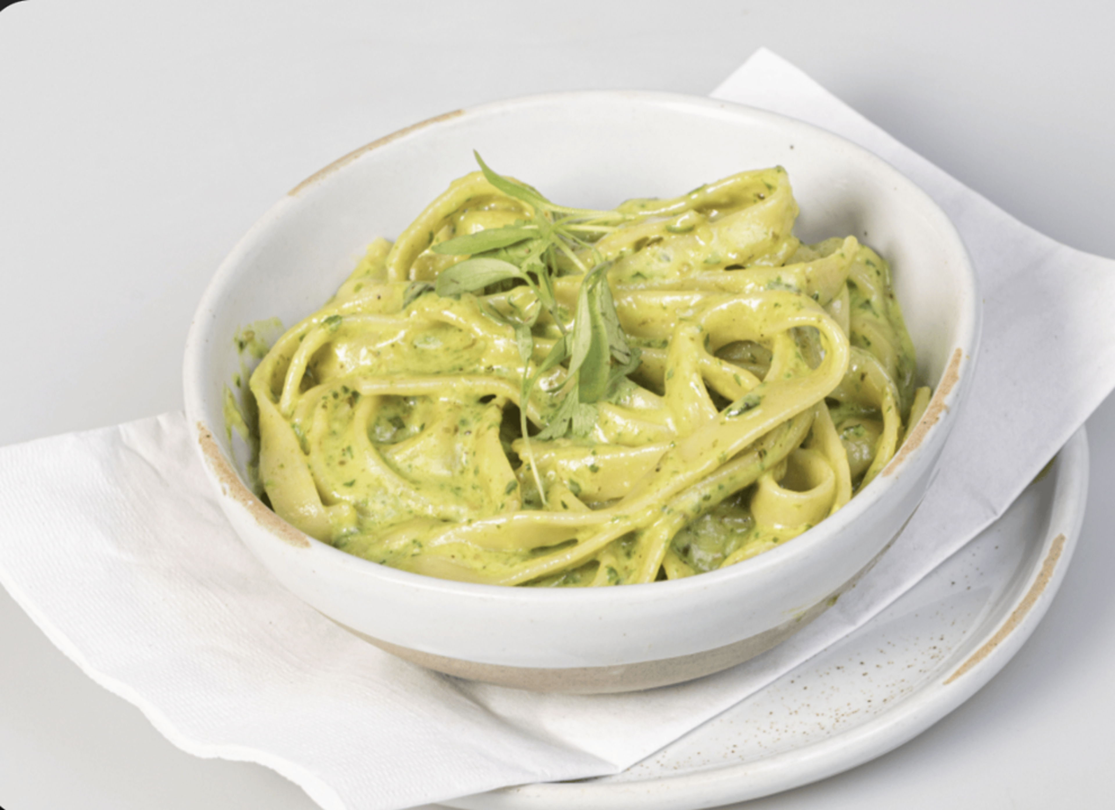 Spinach Creamy Noodles.