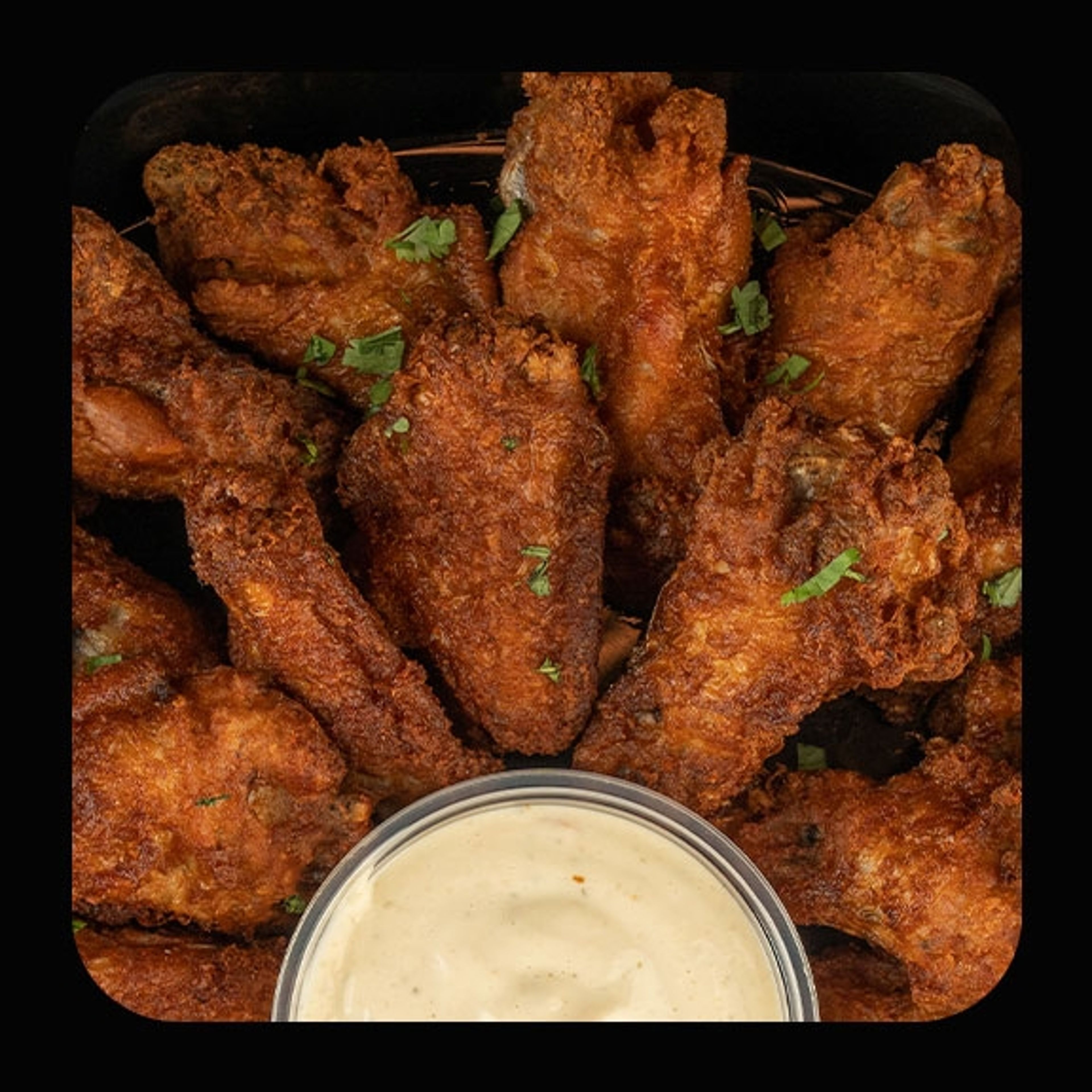 Alitas De Pollo Fritas Docena.