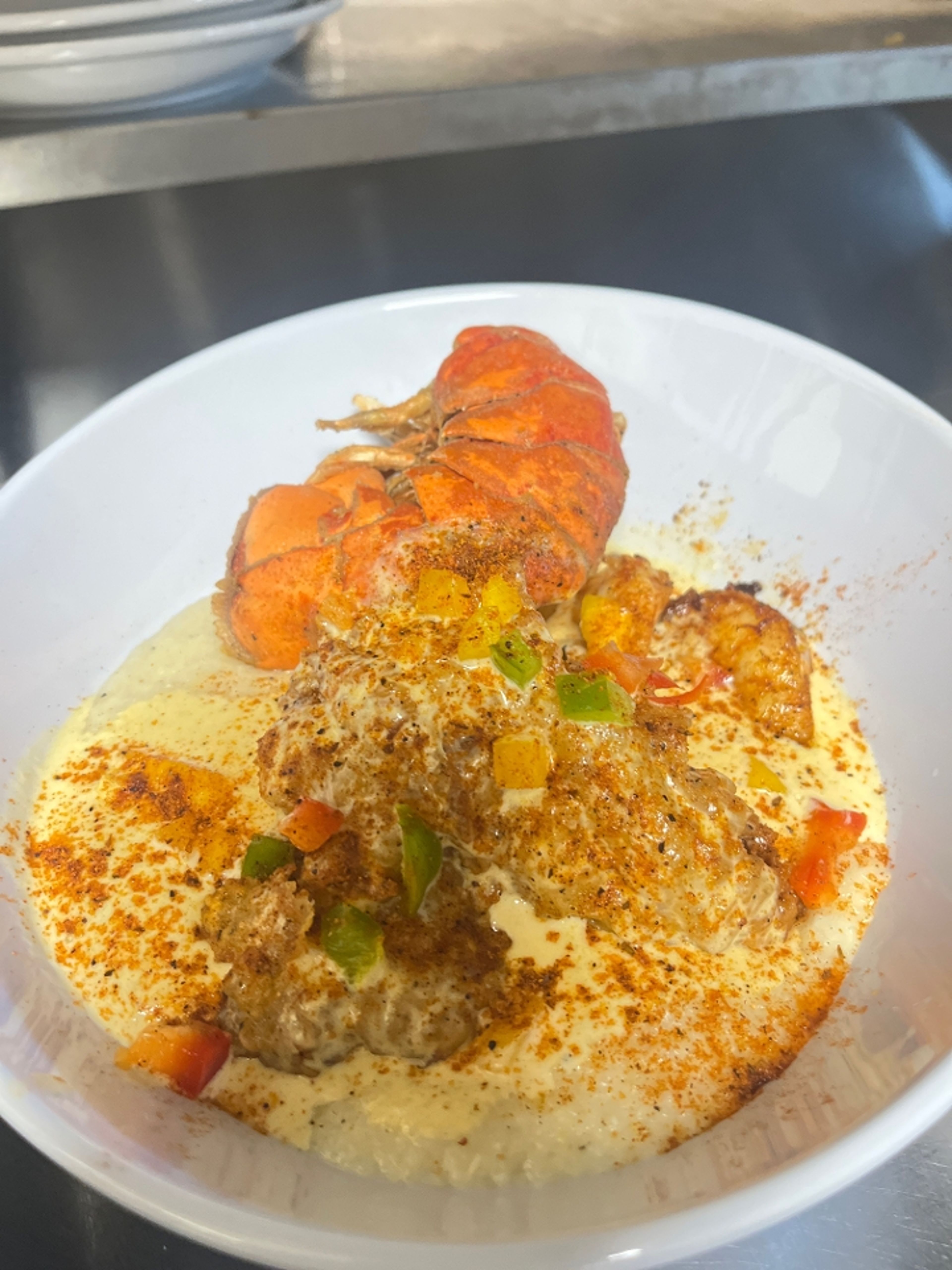 Seafood Lobster & Grits.