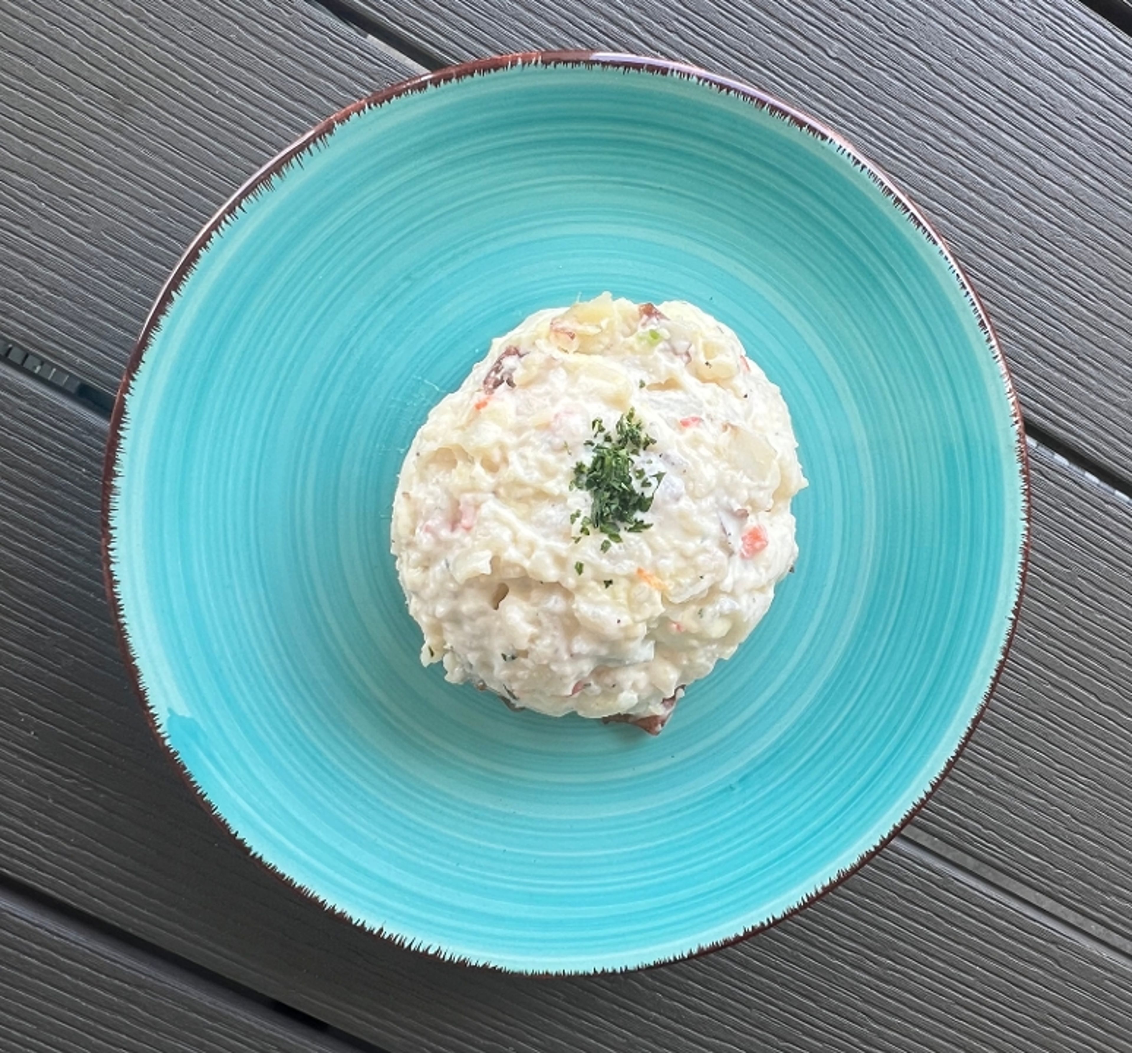 Greek style Potato Salad.