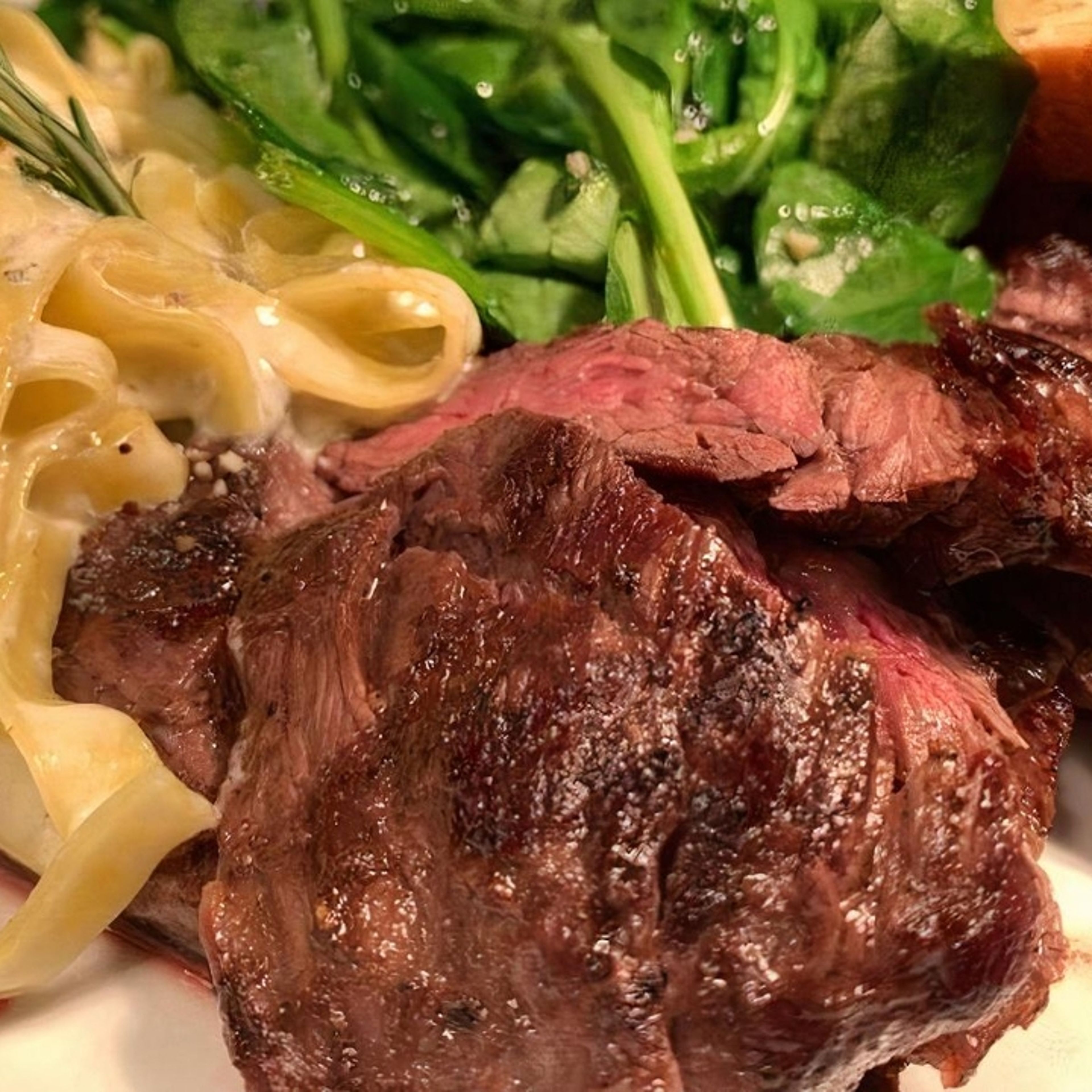 Steak & Fettuccini.