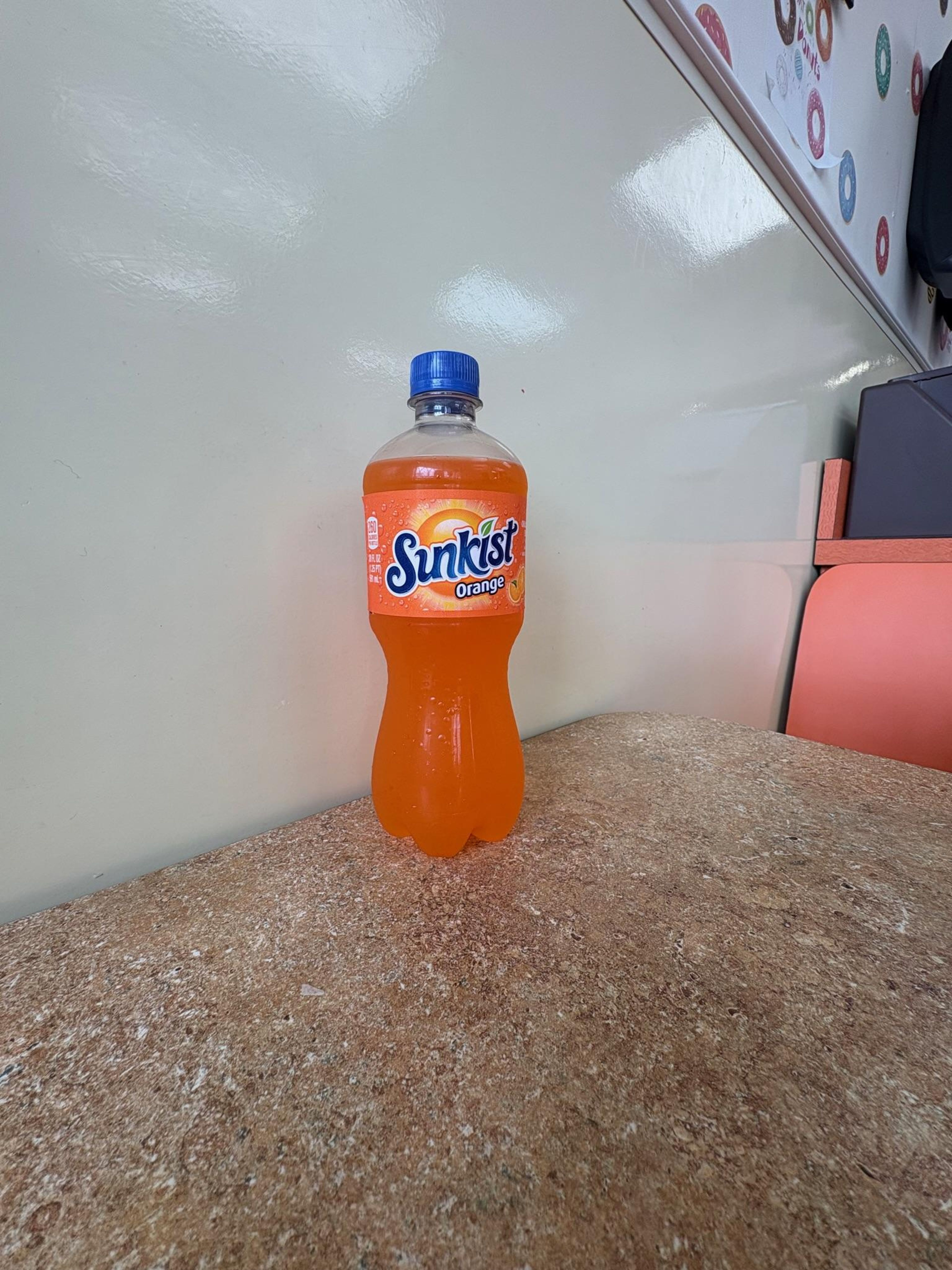 Bottle: Sunkist Orange.