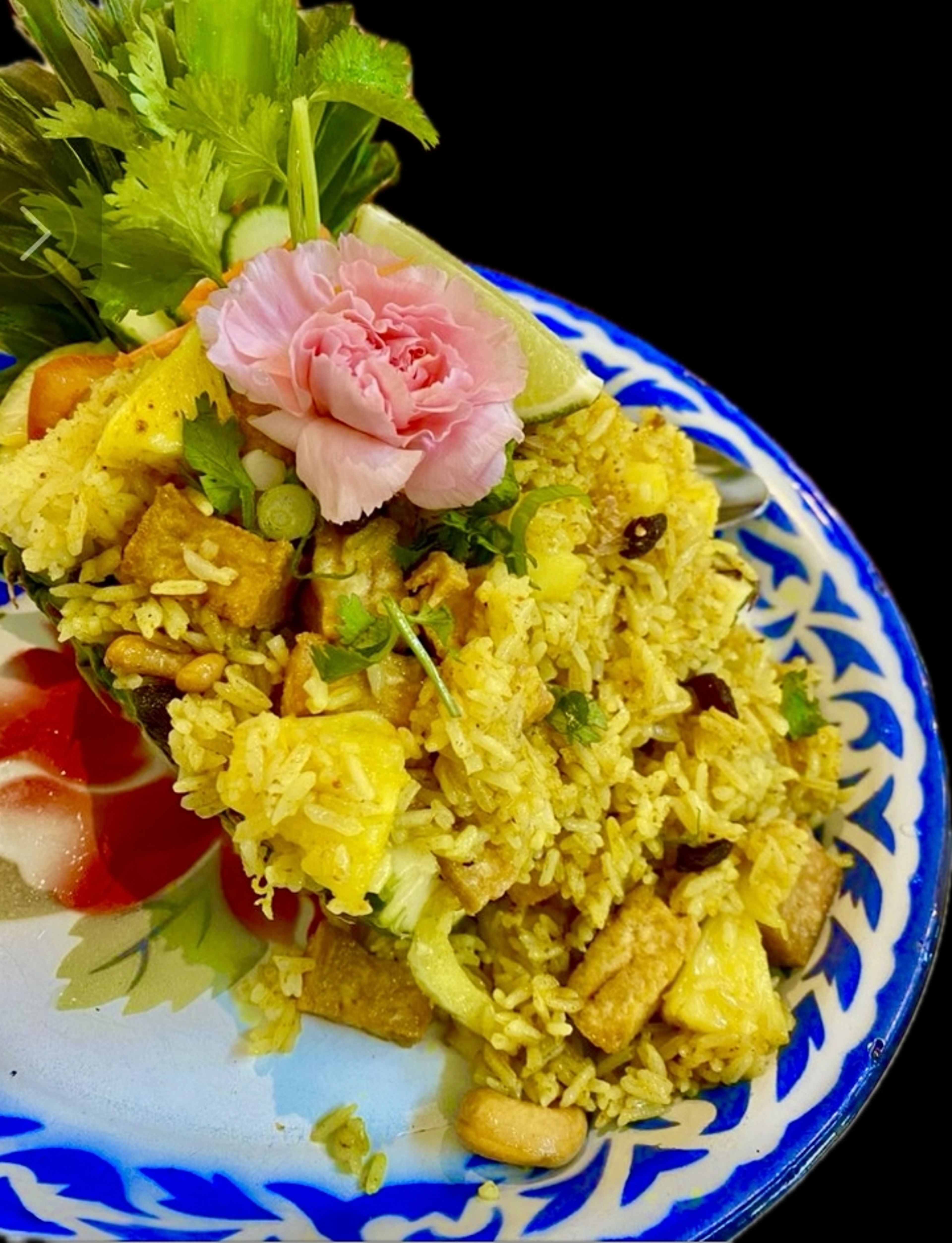 Vegetarian Pineapple Fried Rice.