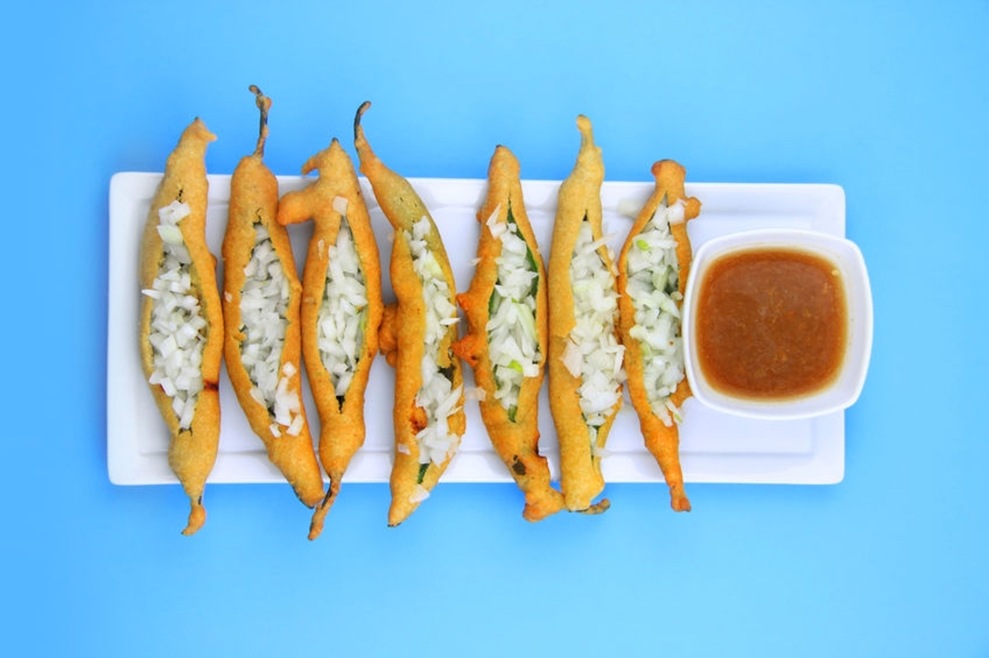 A007 Mirchi Bhajji Stuffed.