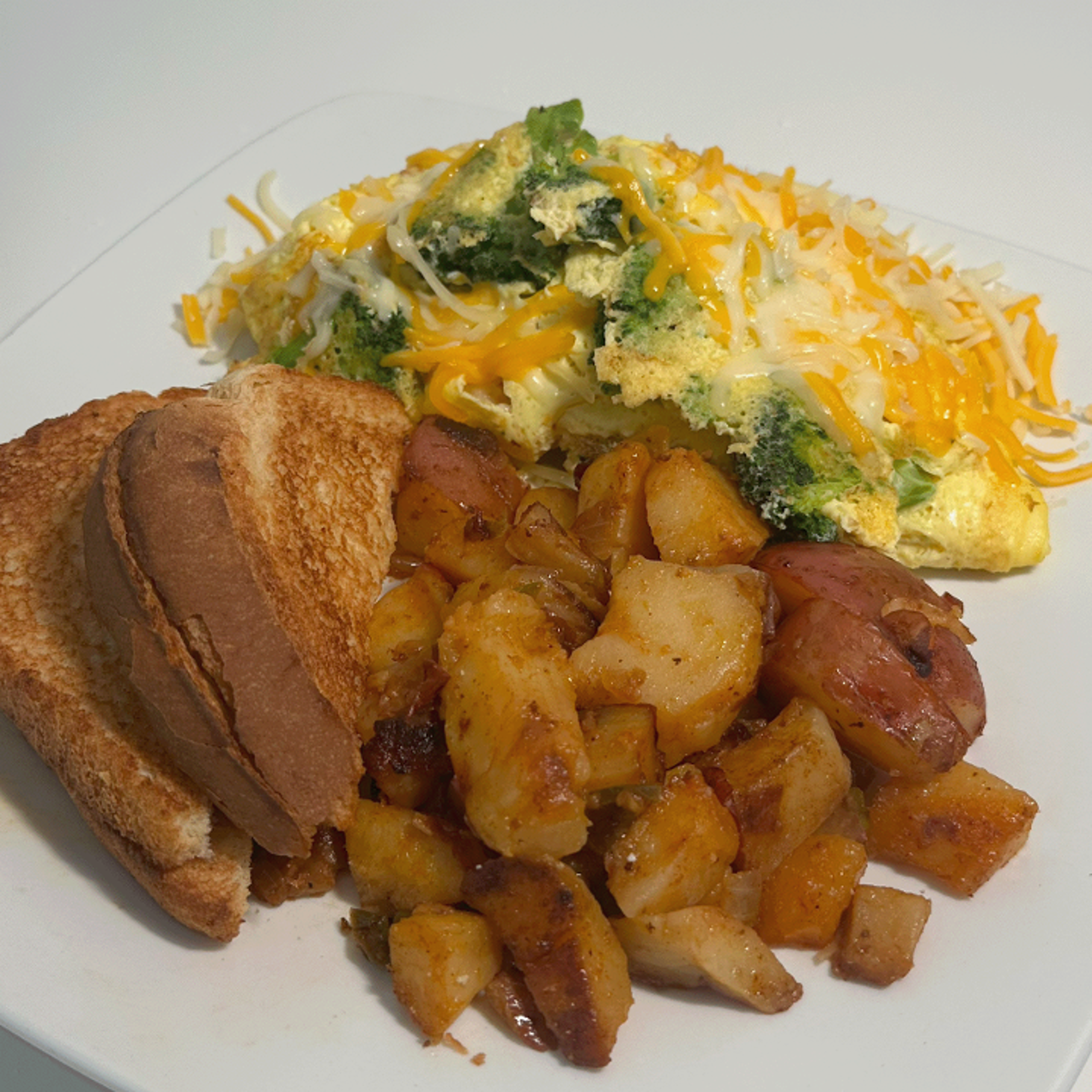 BROCCOLI AND CHEESE OMELET.