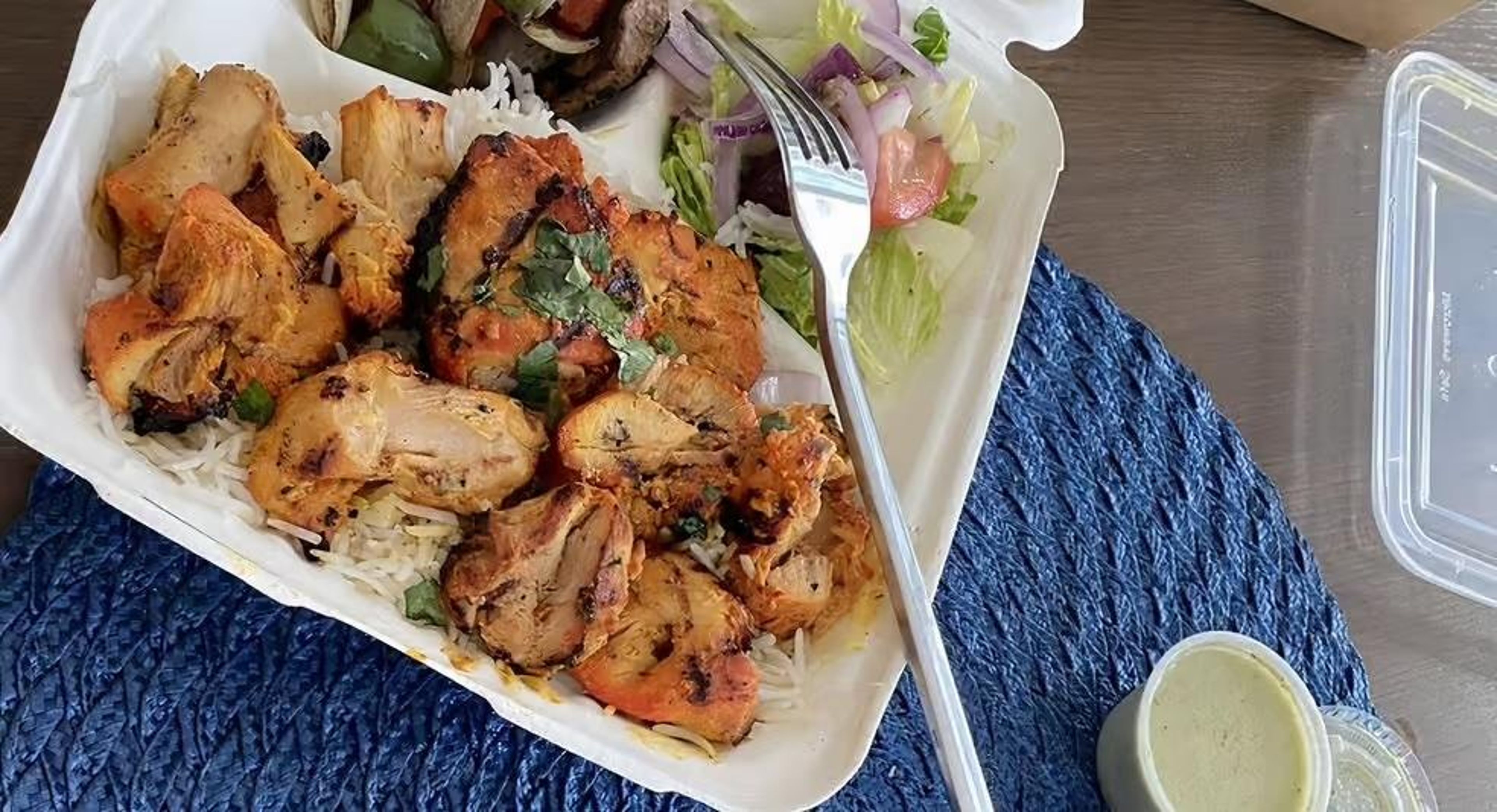 Chicken Tikka Kababs Platter.