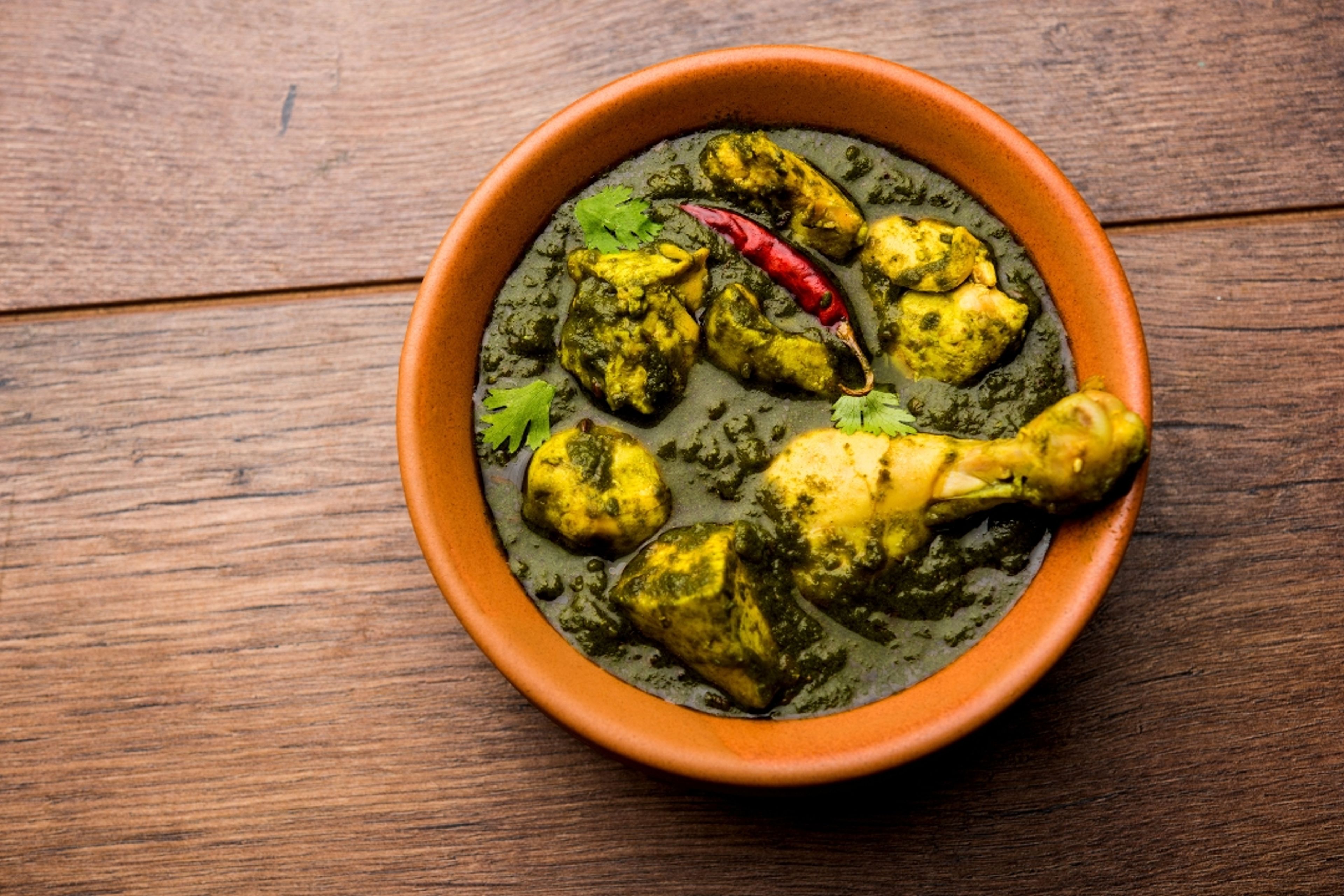Saag Chicken.