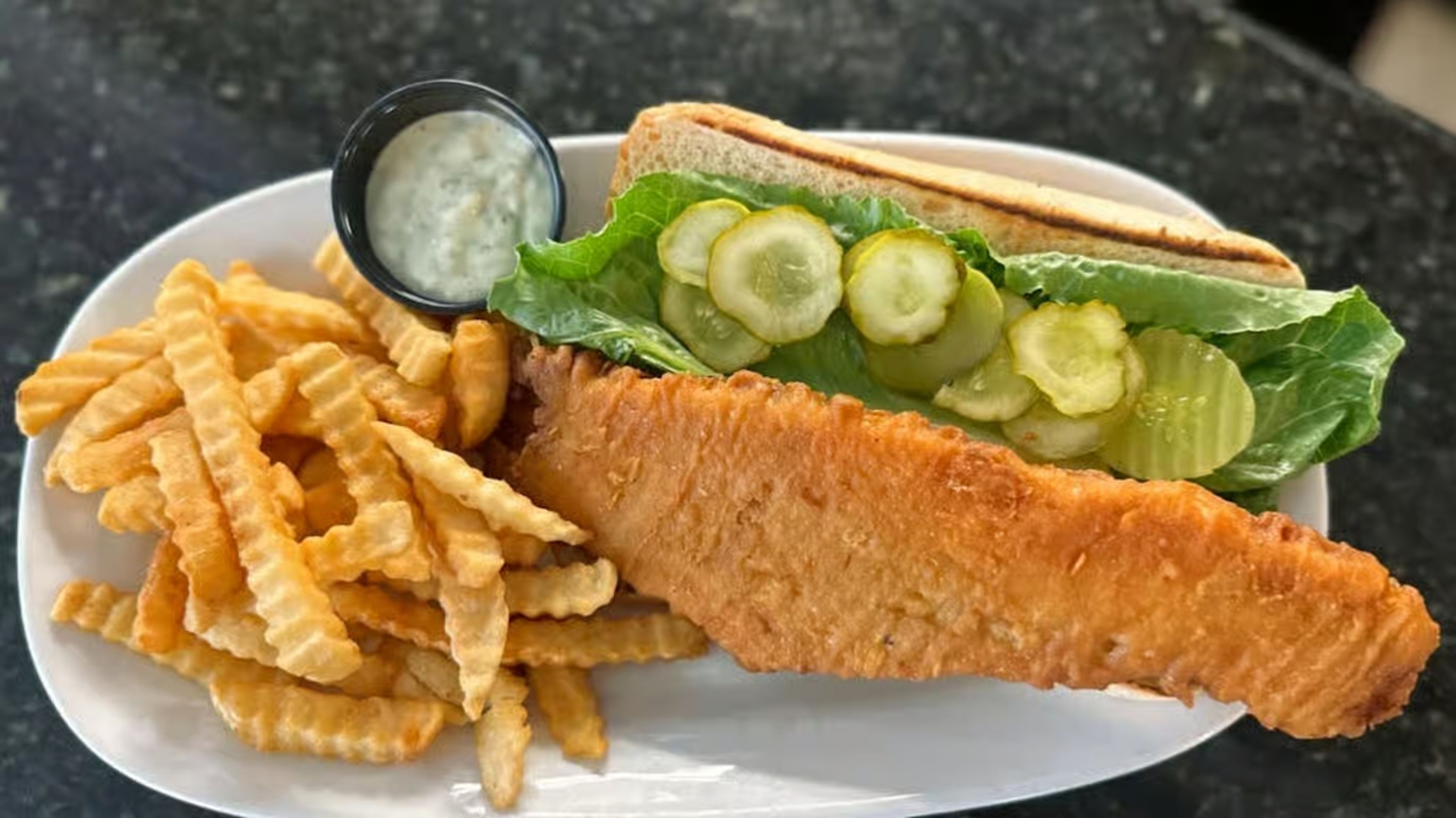 Fish & Chips Sandwich.