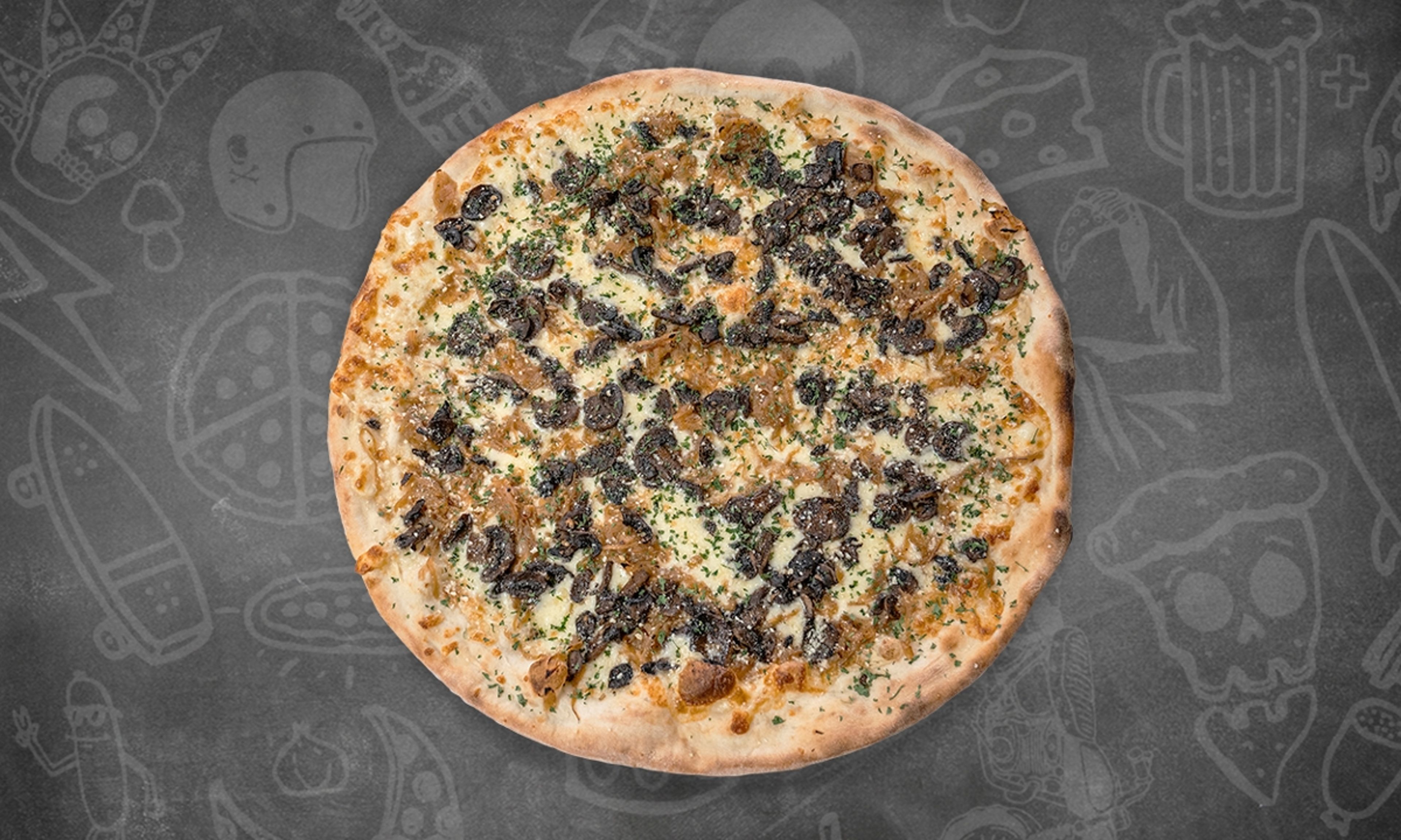 Magic Mushroom Whole Pie.