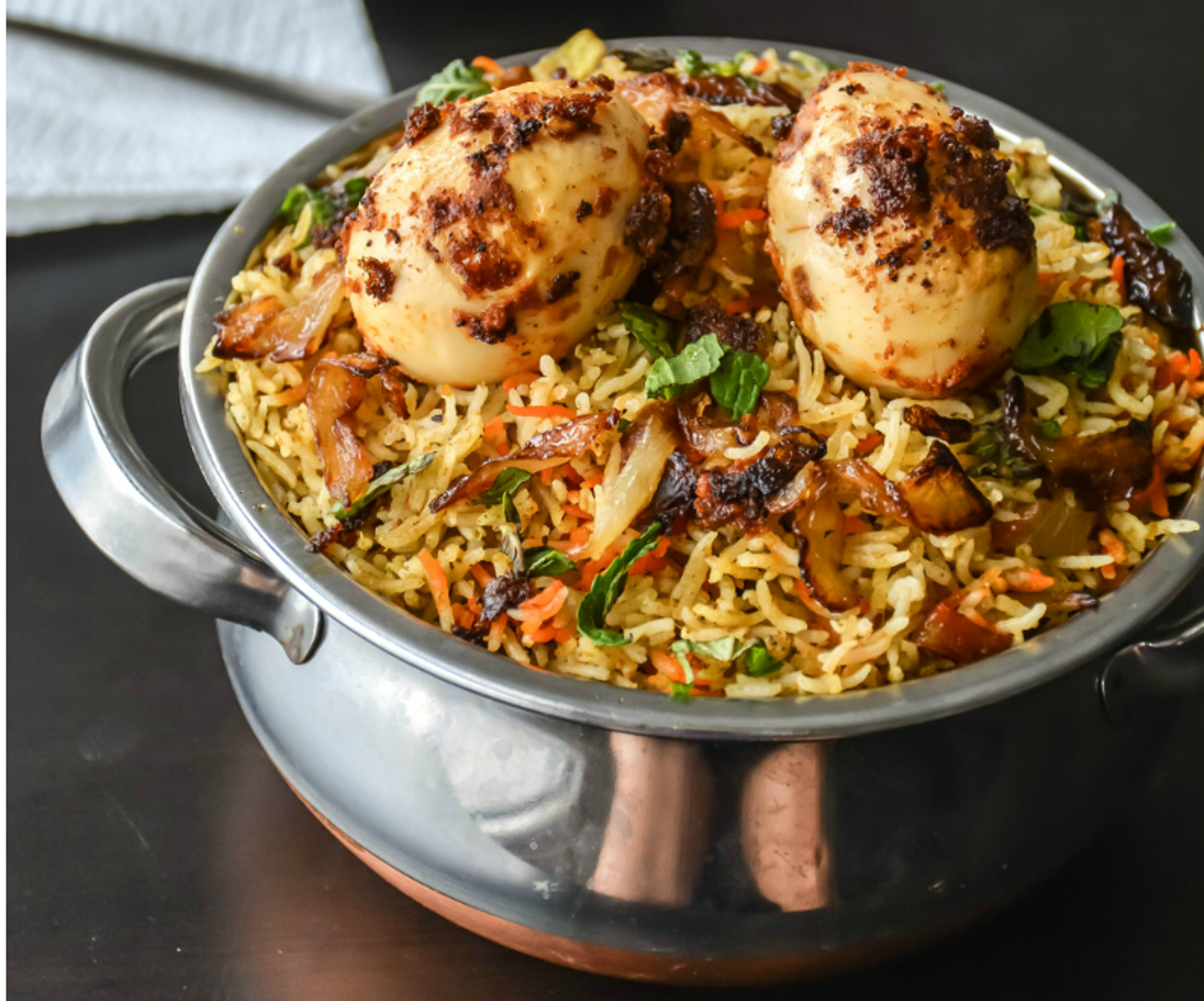 Egg Biryani - Veg Biryani Rice.