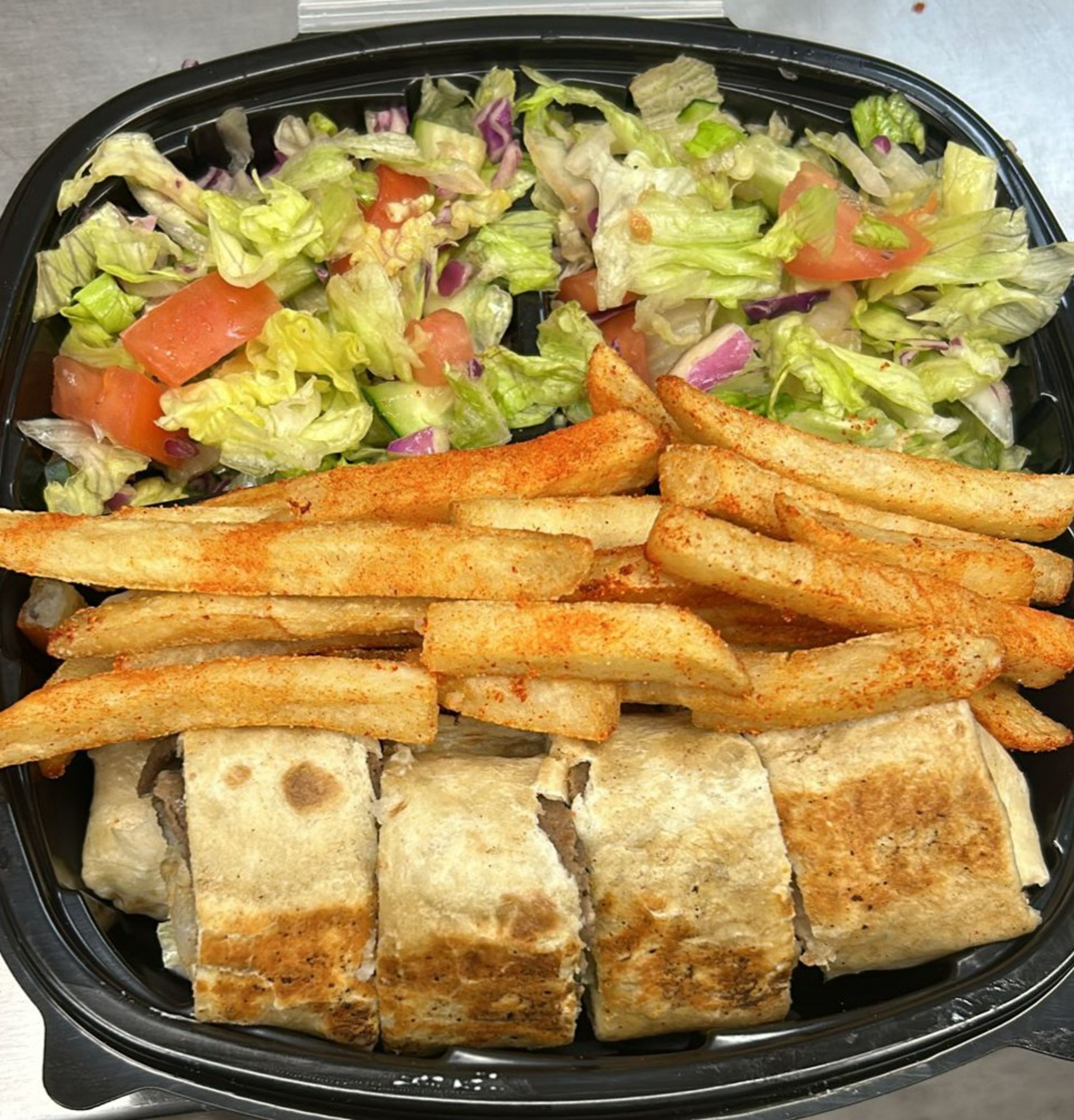 Beef Shawarma Wrap Combo.