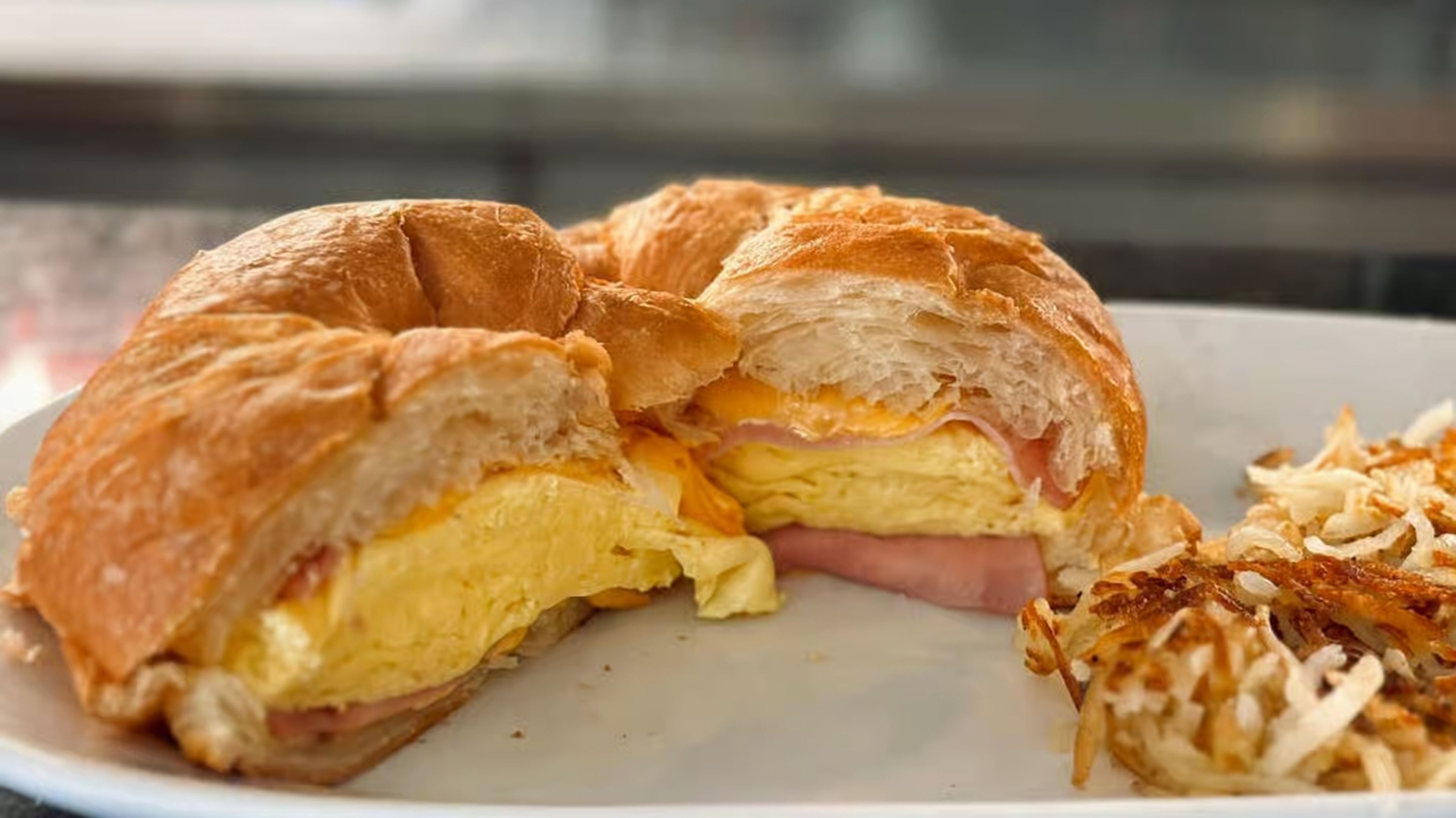 Croissant Egg Sandwich.