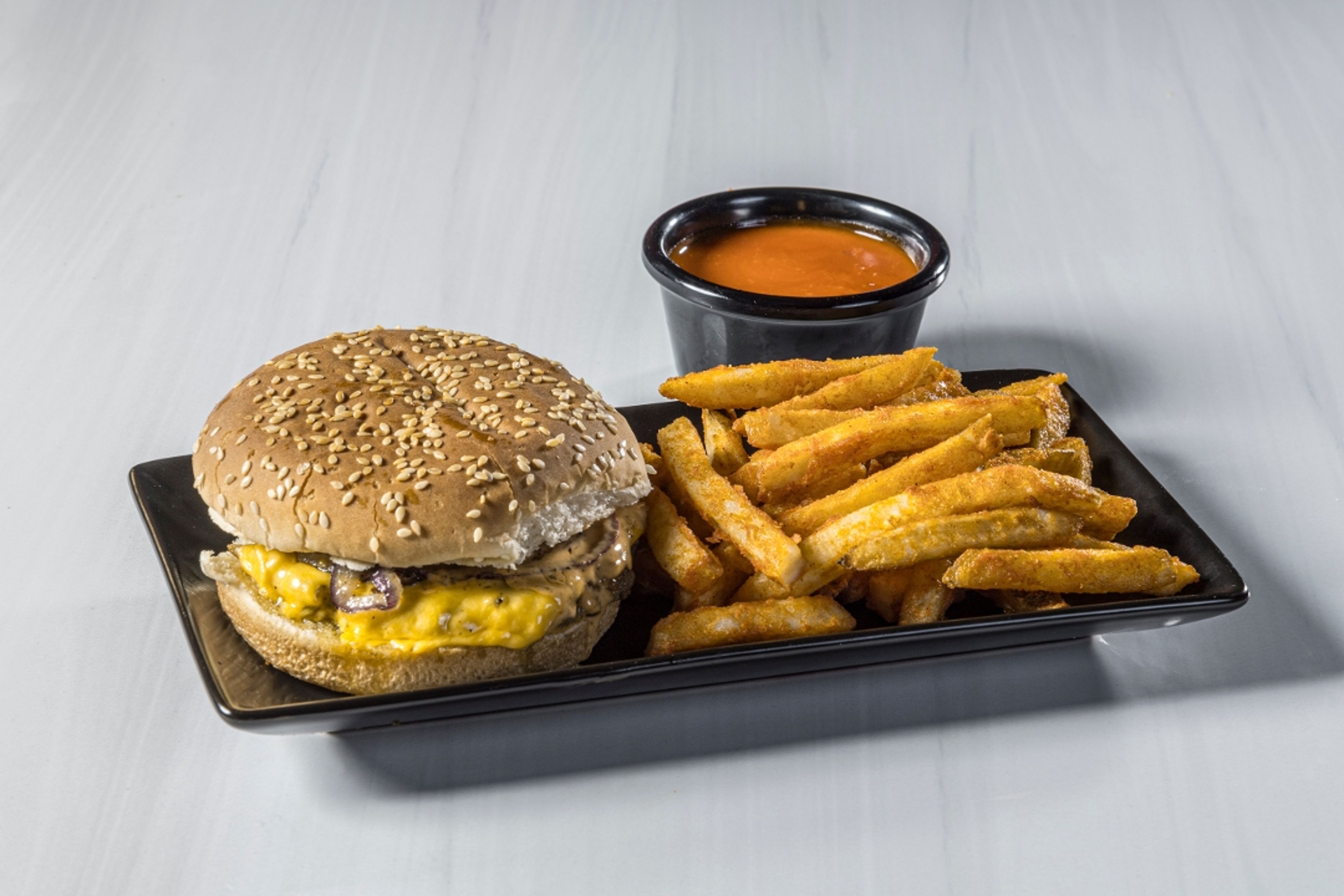 Smash Burger with Fries.