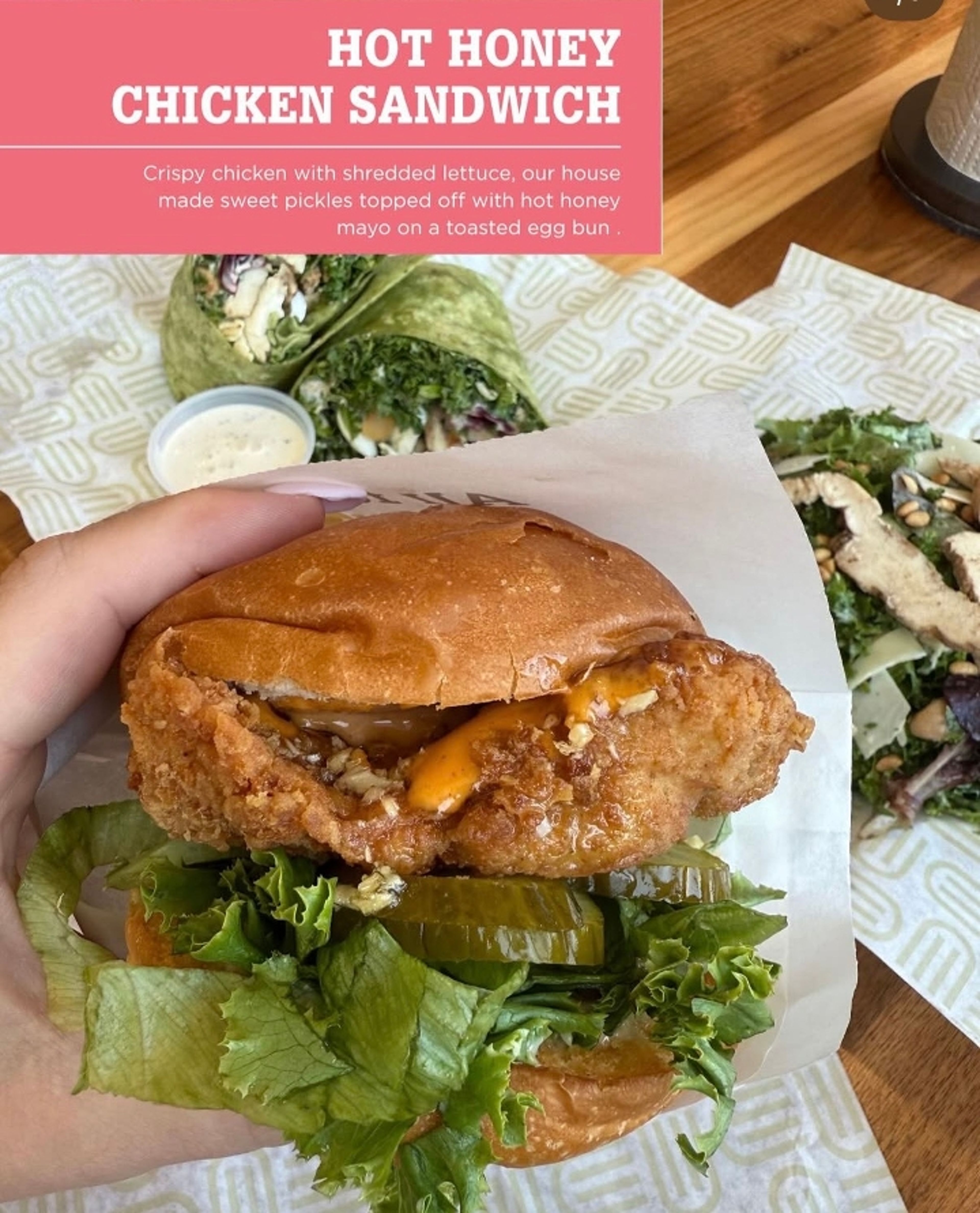 Hot Honey Chicken Sandwich.