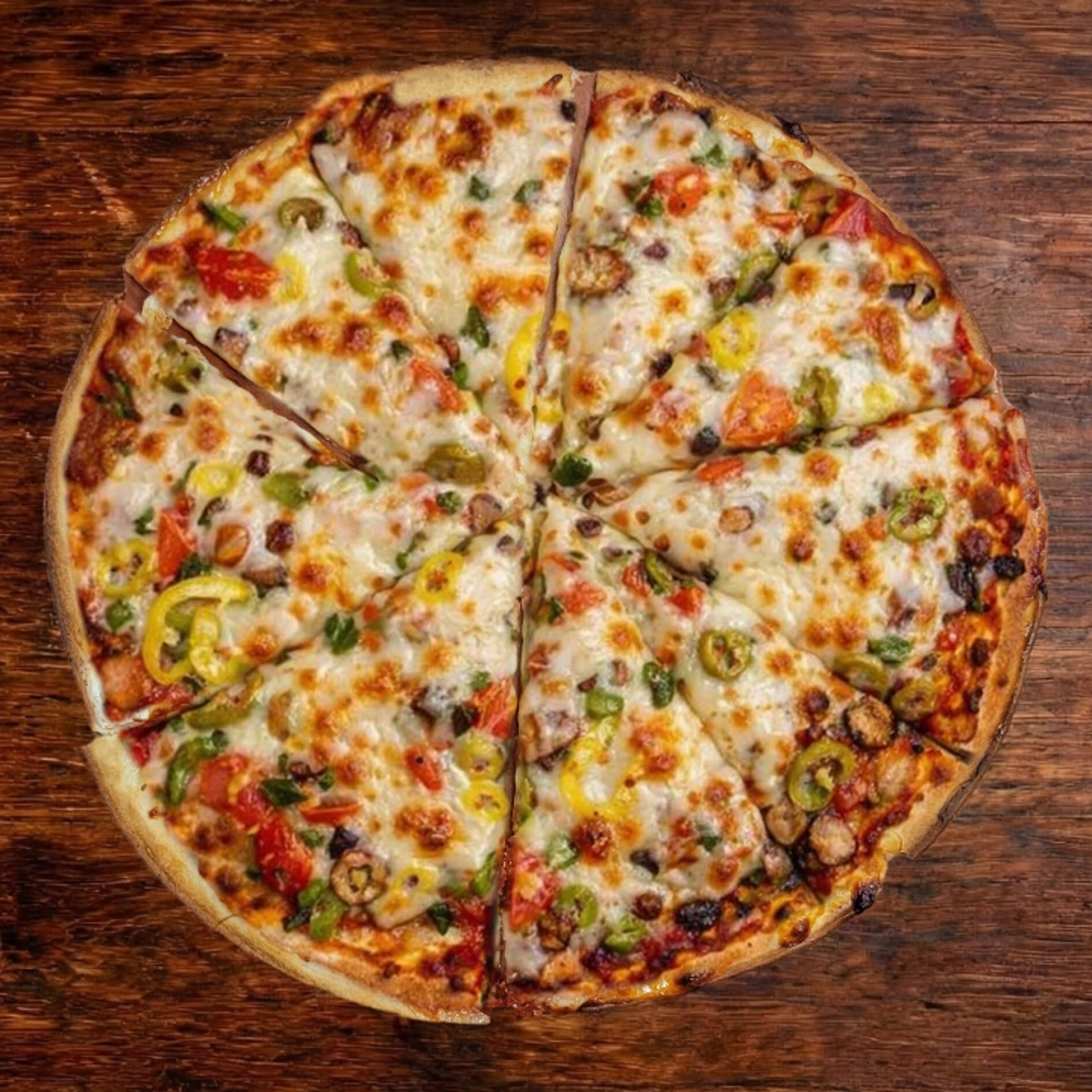 Super Veggie Gluten Free Pizza.