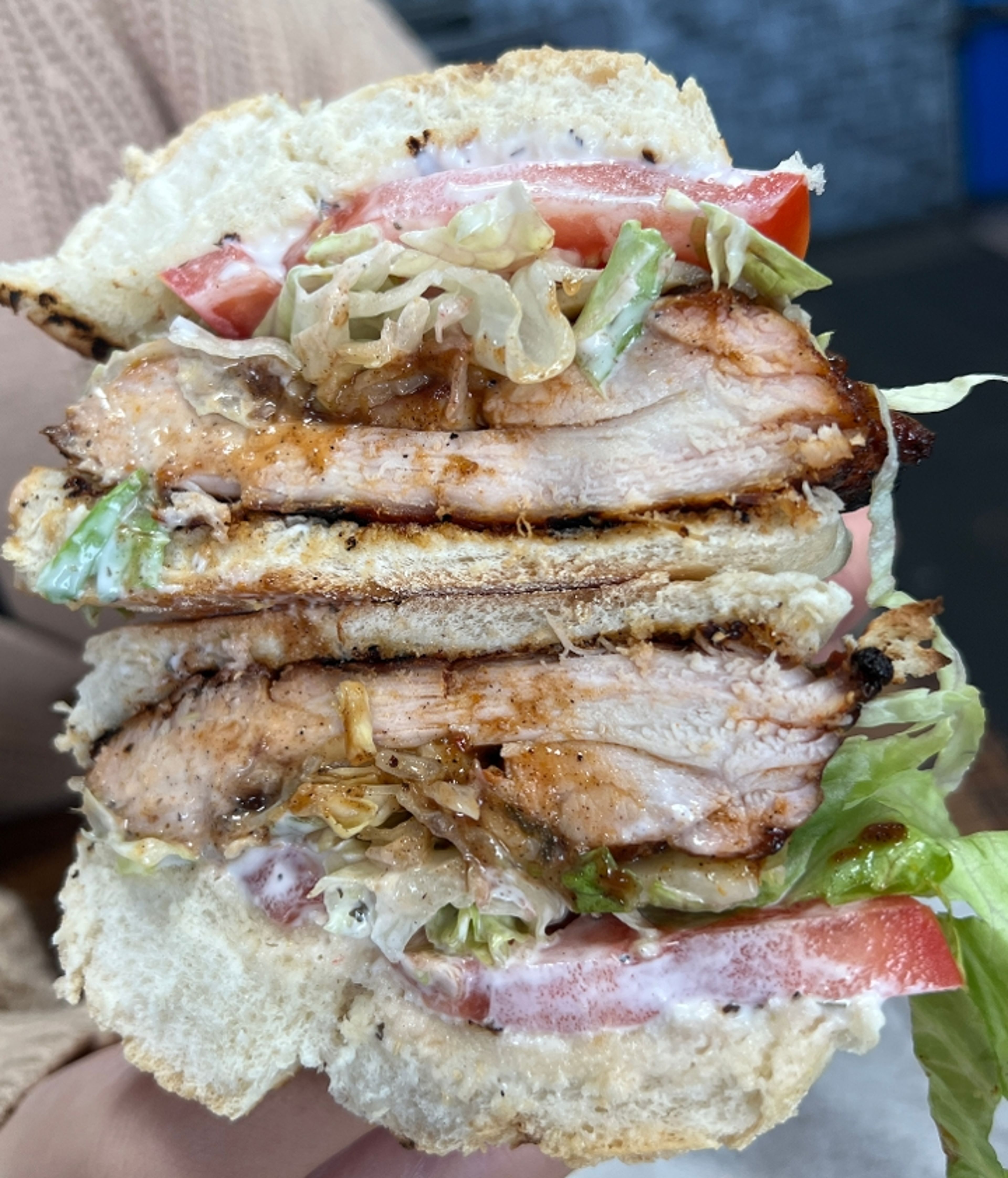 Chicky's Jerk Chicken Sandwich.