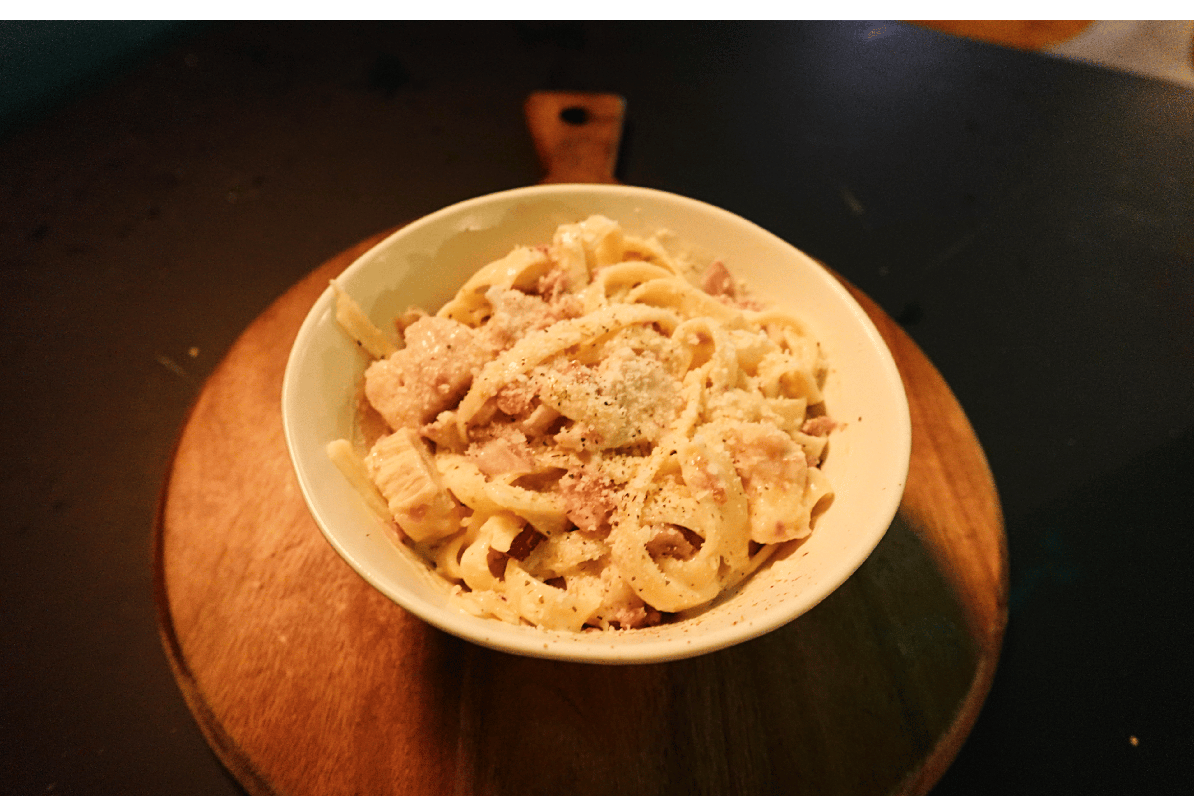 Chicken Fettuccine Alfredo.
