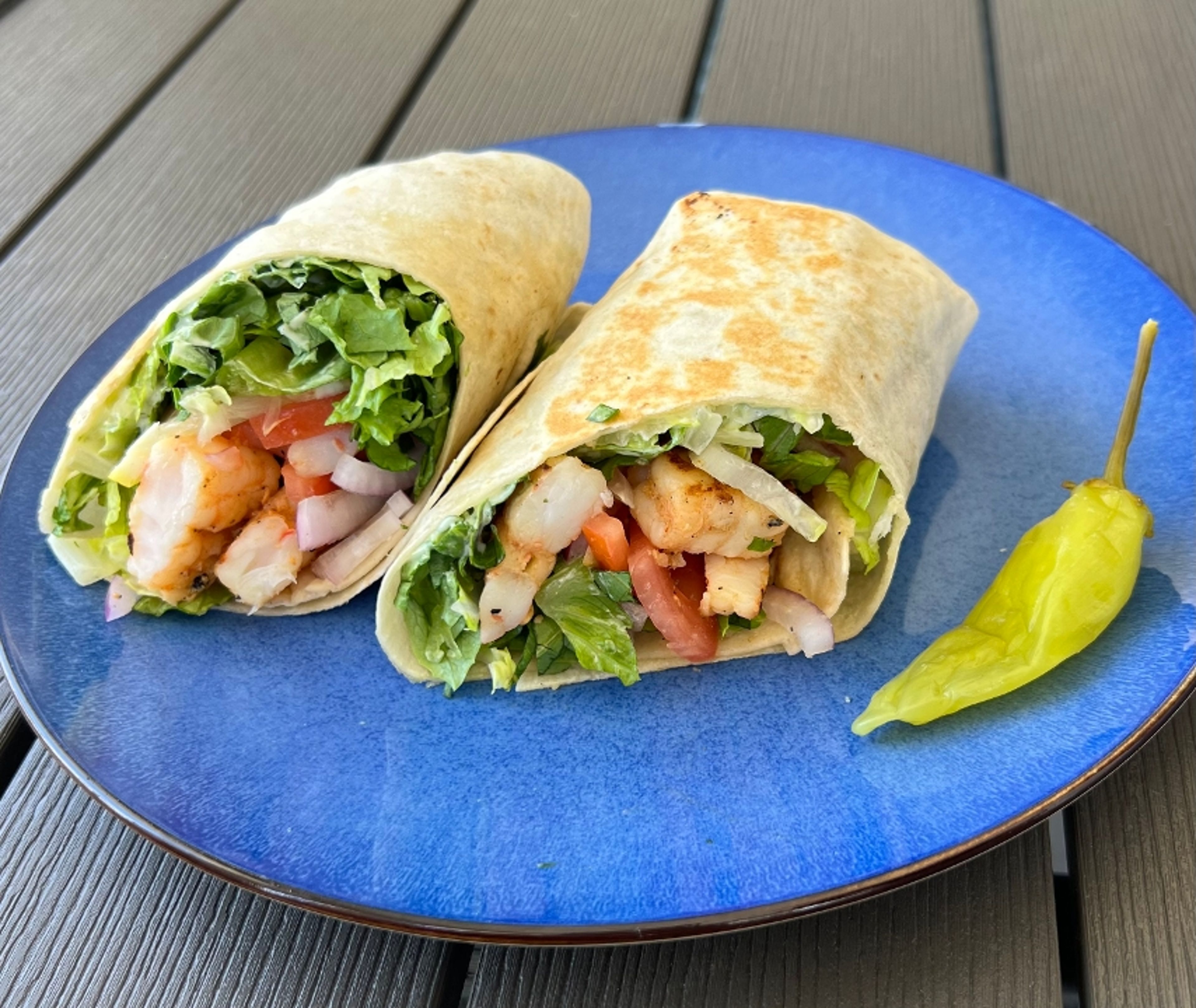 Grill Shrimp wrap.