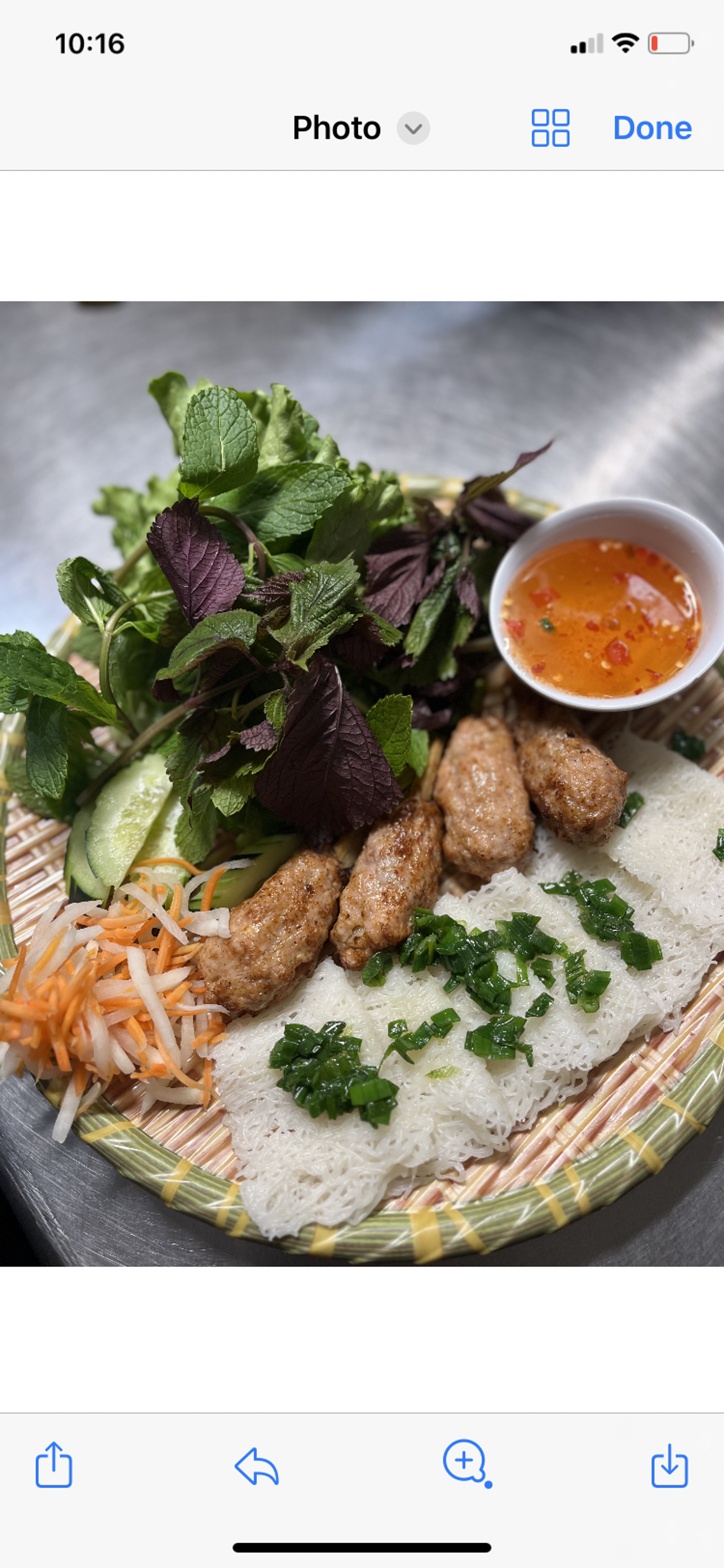 Suger cane shrimp- banh hoi chao Tom.
