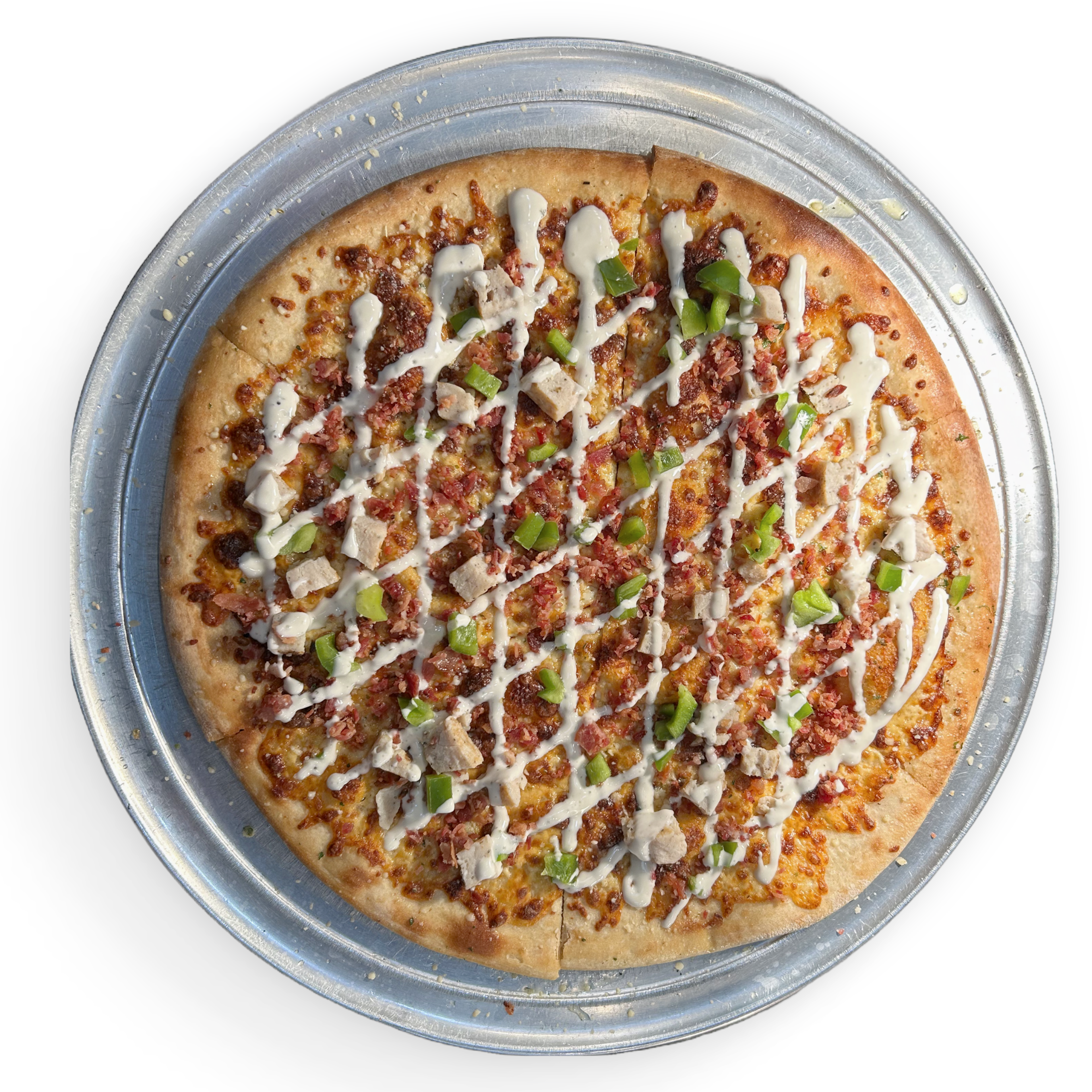 Chicken Bacon Ranch Pizza.