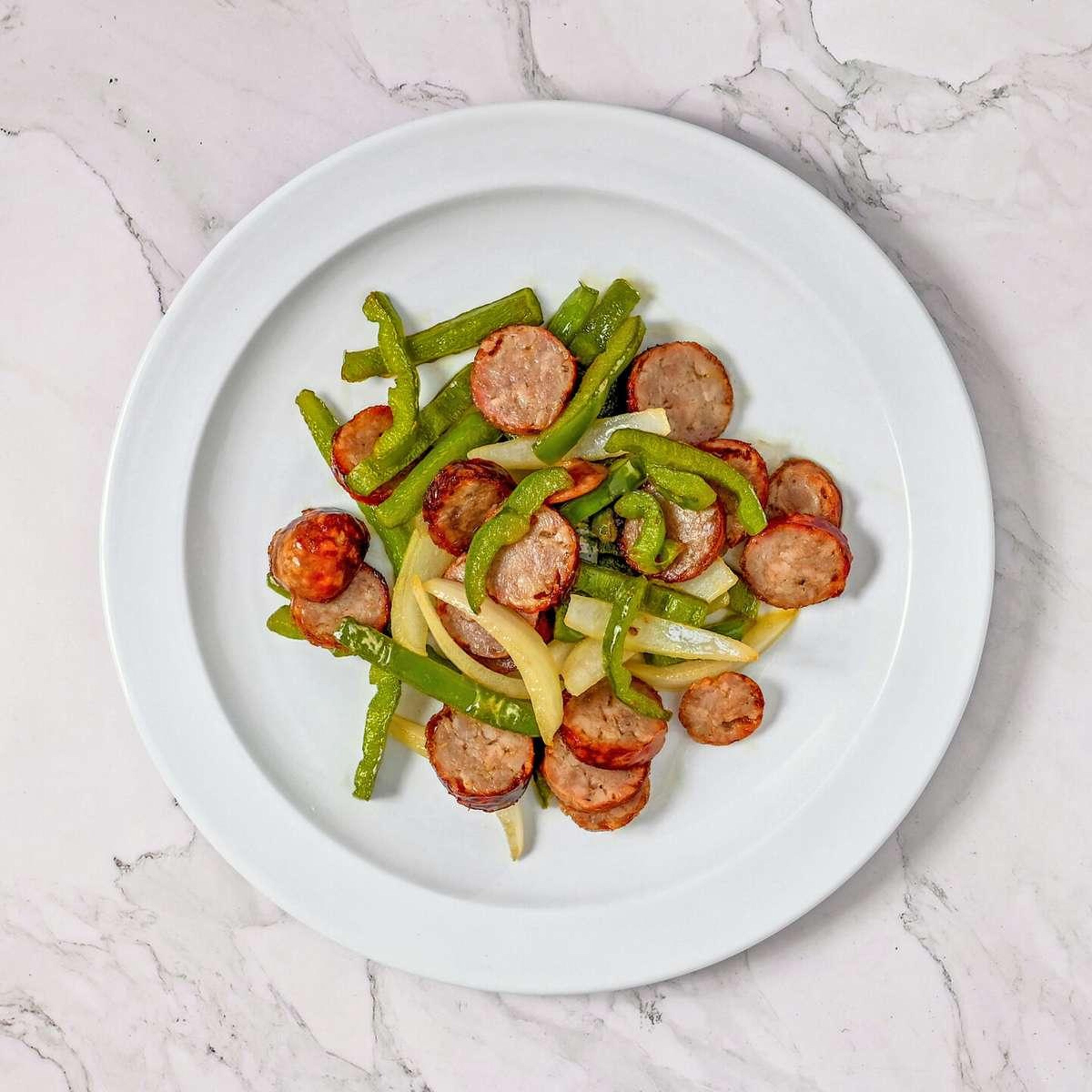 Sausage, Peppers, Onions Entree.