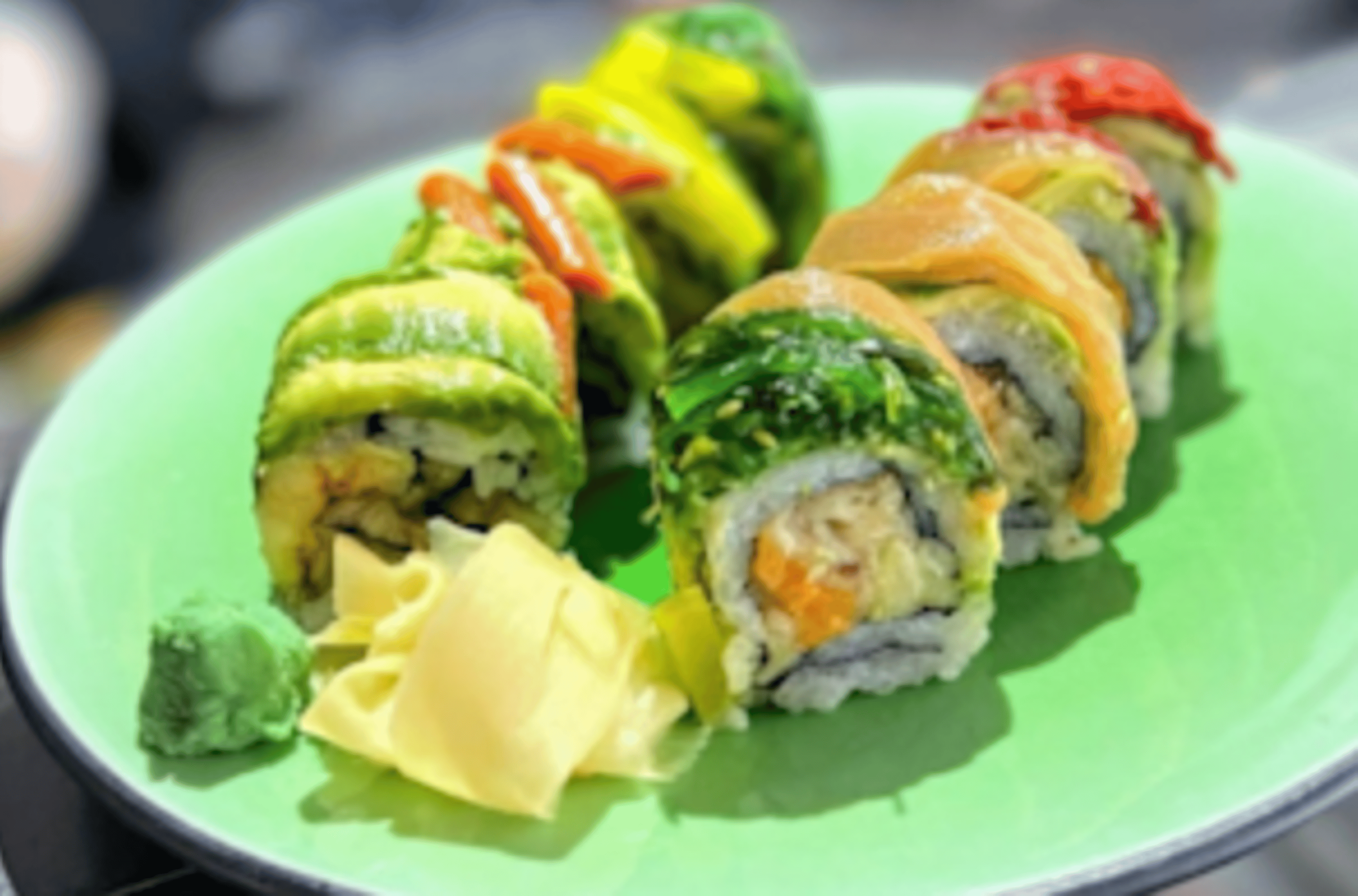 Veggie Rainbow Roll.