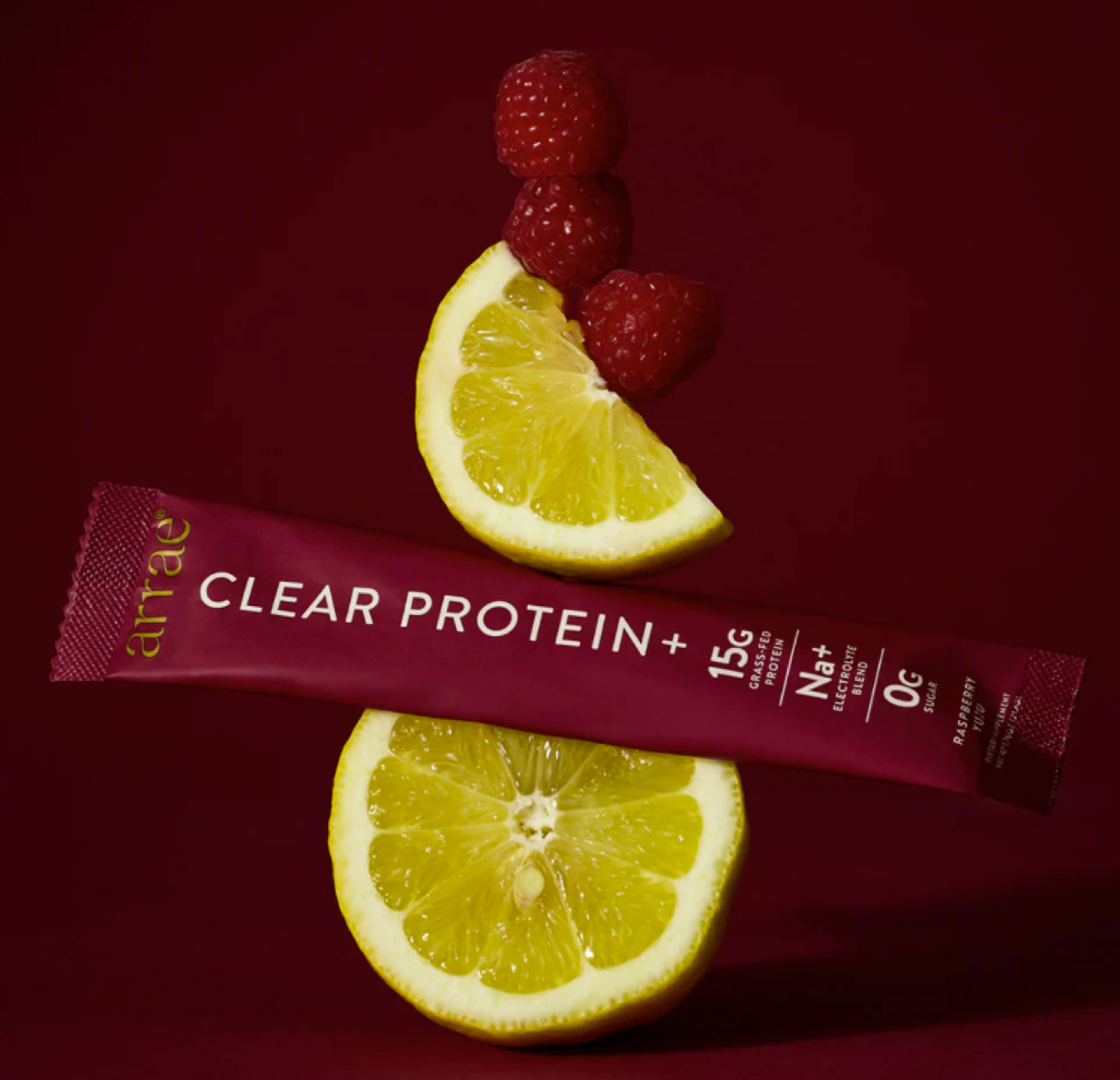 Arrae Clear Protein Raspberry Yuzu Packet.