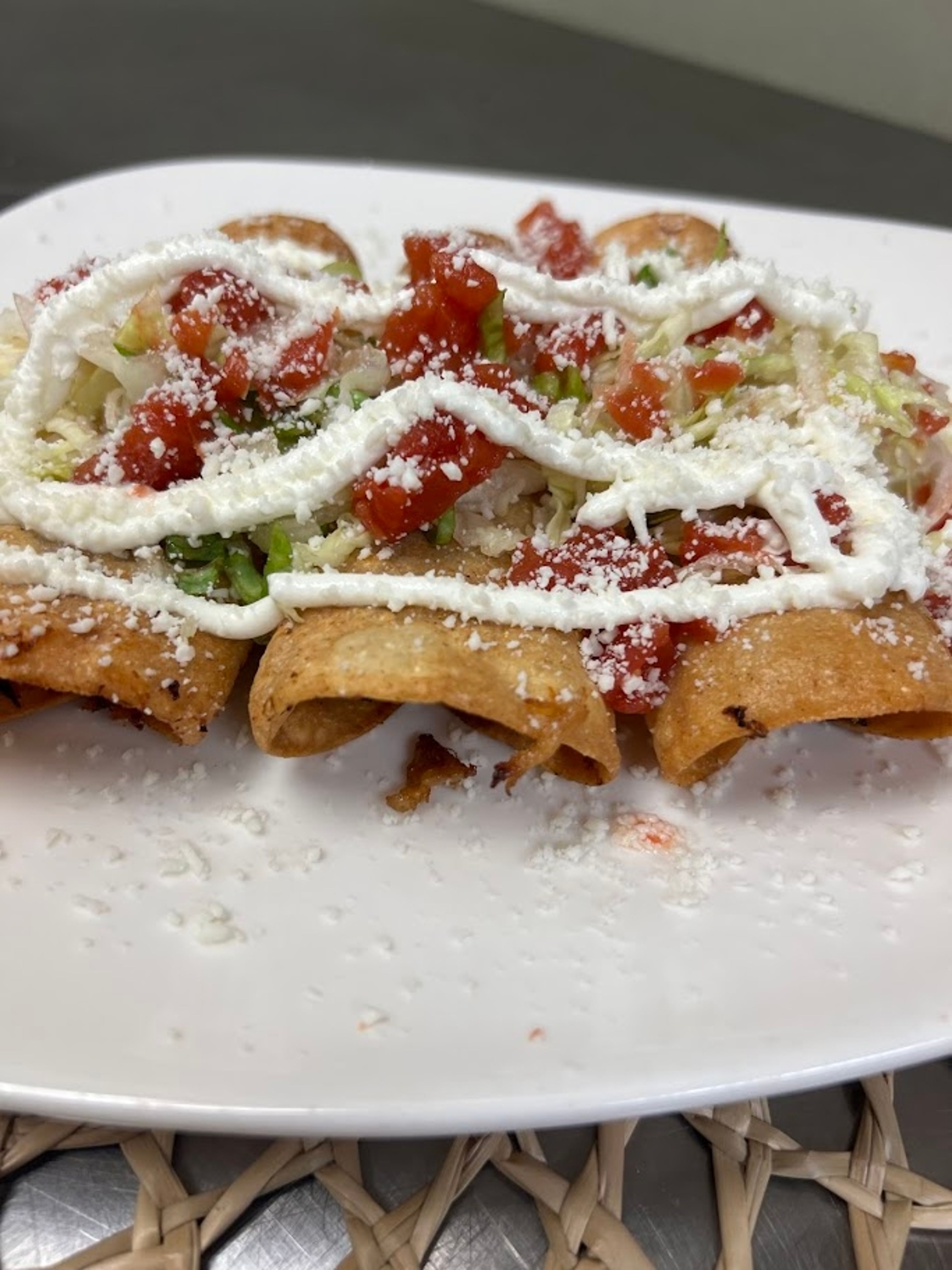 TINGA CHICKEN FLAUTAS.